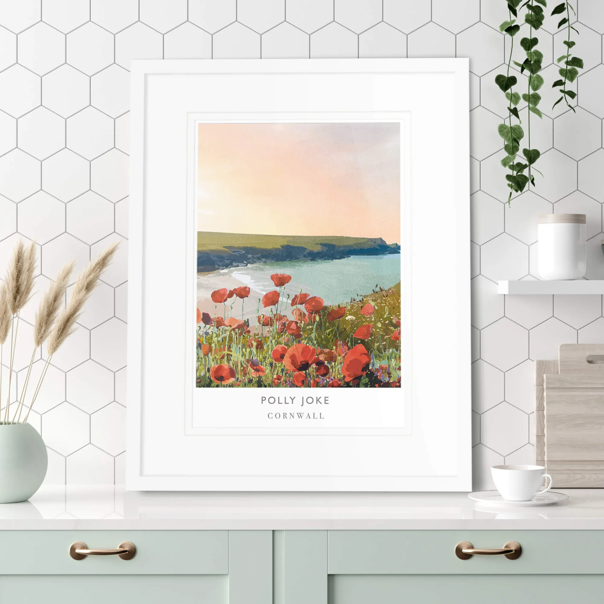 Cornwall|Travel*Whistlefish Polly Joke Framed Print