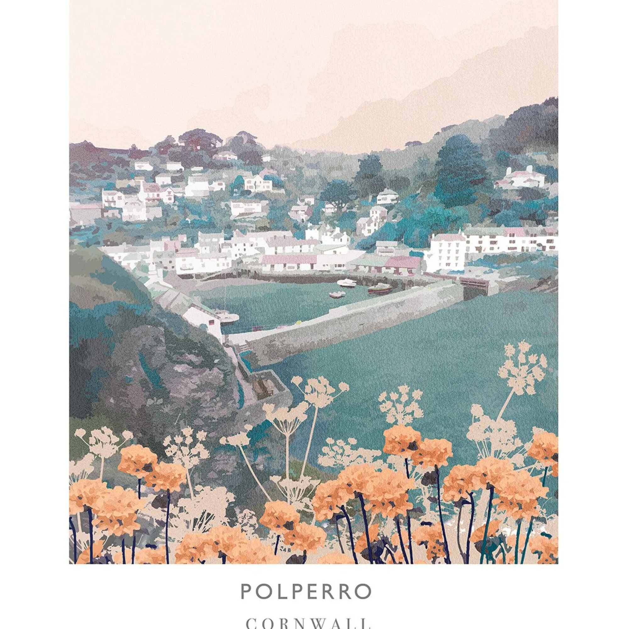 Unframed Prints*Whistlefish Polperro Art Print