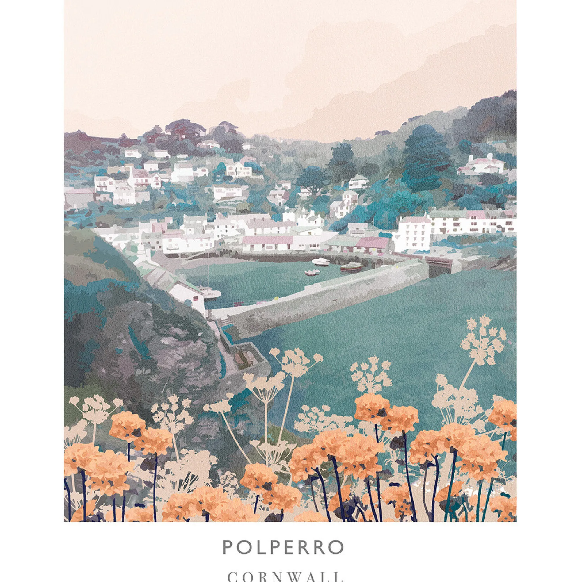 Unframed Prints*Whistlefish Polperro Art Print Large