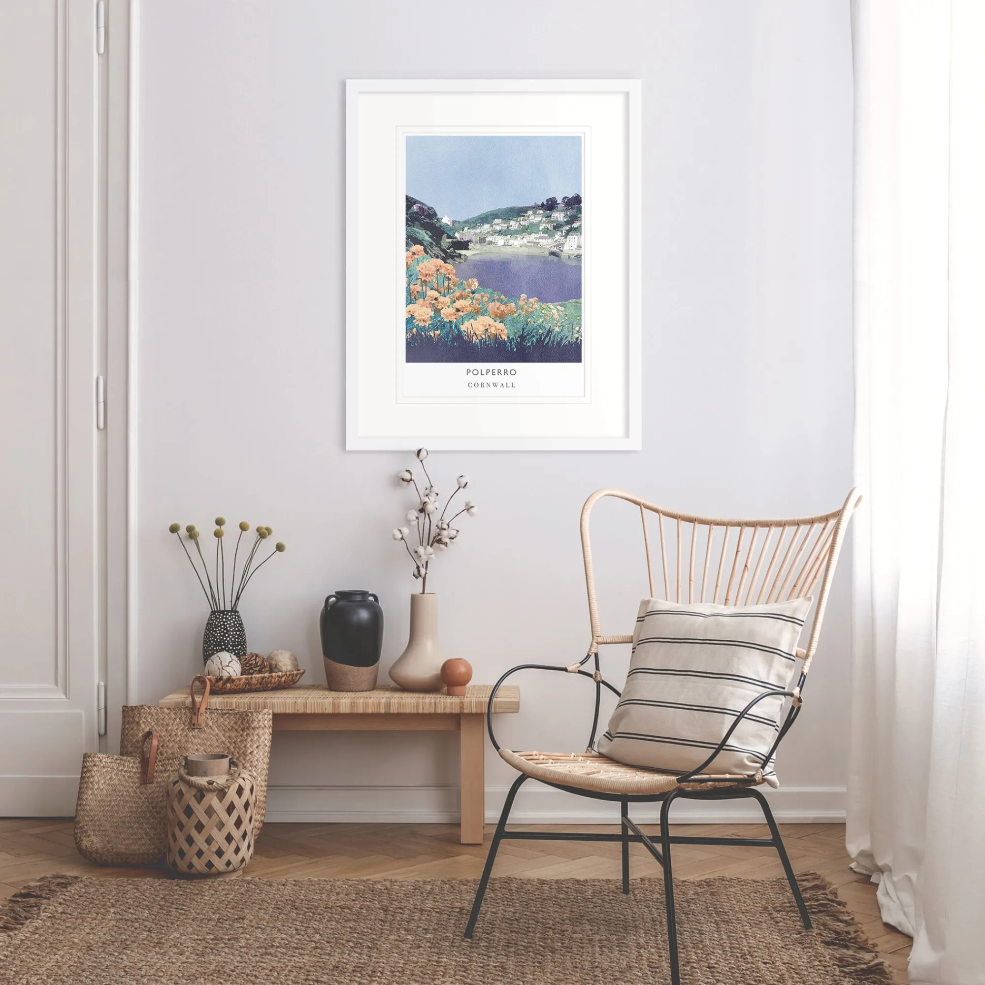 Cornwall|Travel*Whistlefish Polperro Framed Print