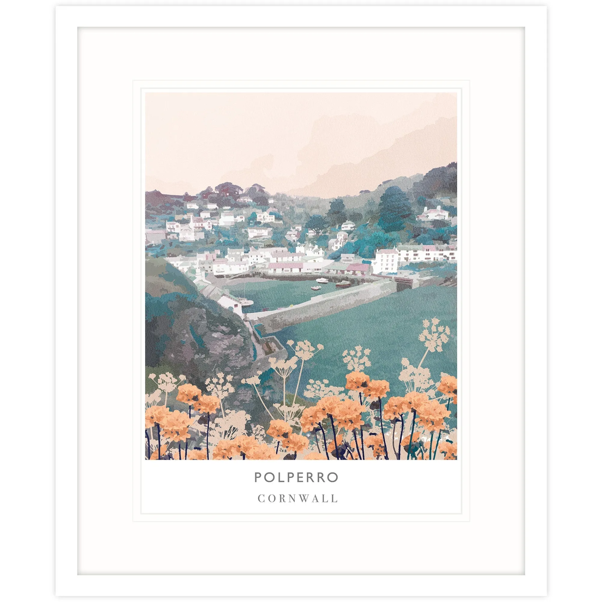 Cornwall|Travel*Whistlefish Polperro Framed Print
