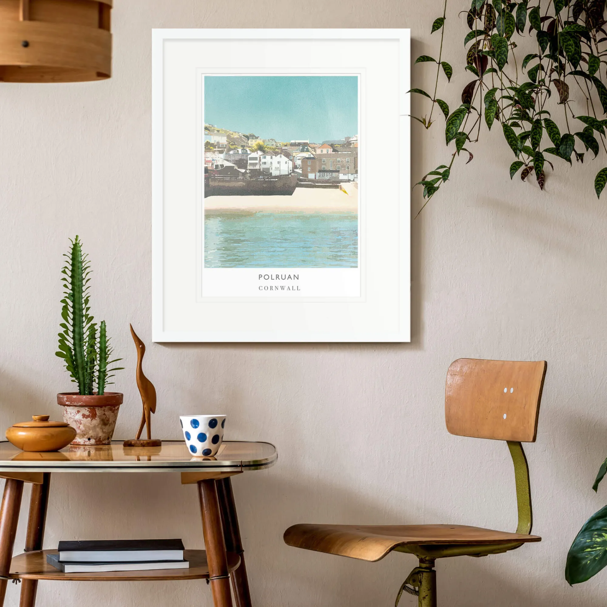 Cornwall|Travel*Whistlefish Polruan Cornwall Framed Print