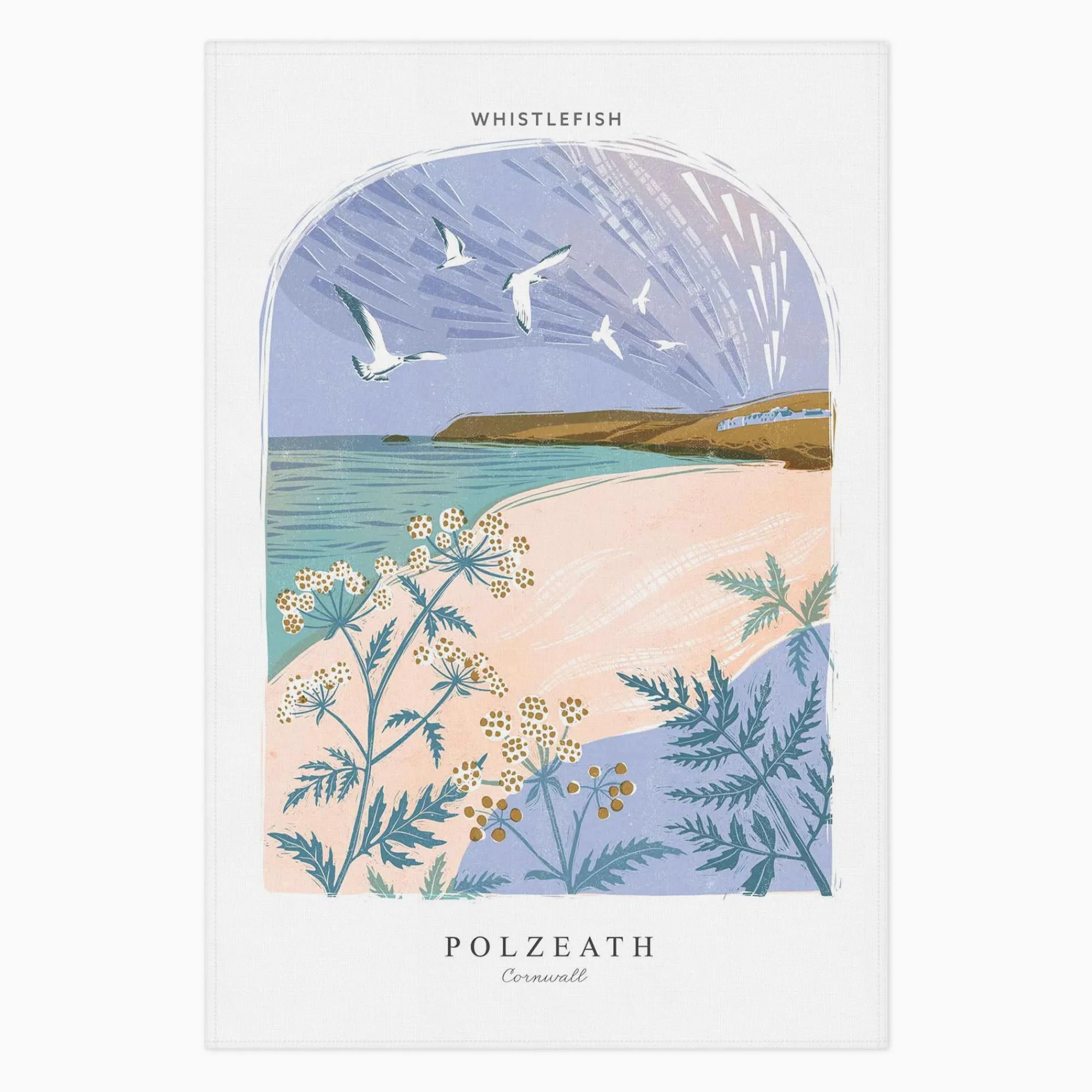 Under £20|Under £10*Whistlefish Polzeath Arched Lino Tea Towel