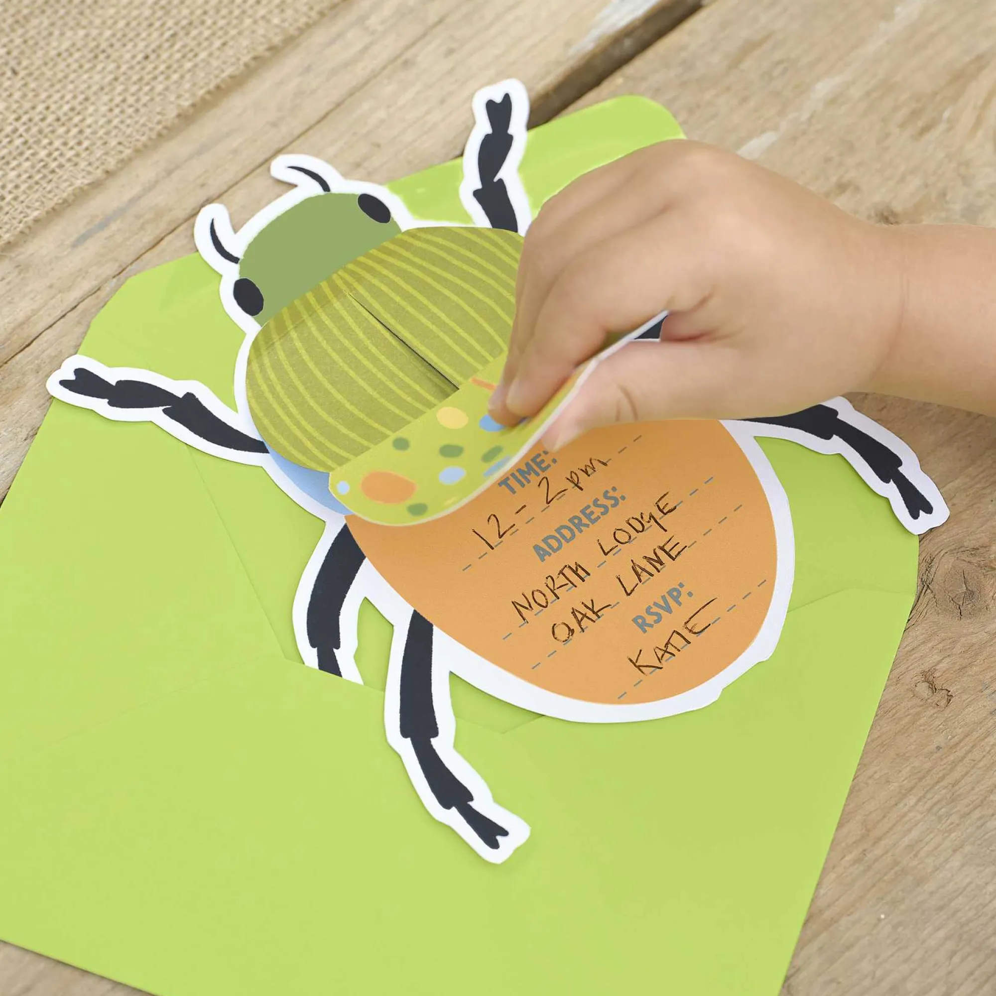 Birthday|Animal*Whistlefish Pop Up Bug Party Invitations