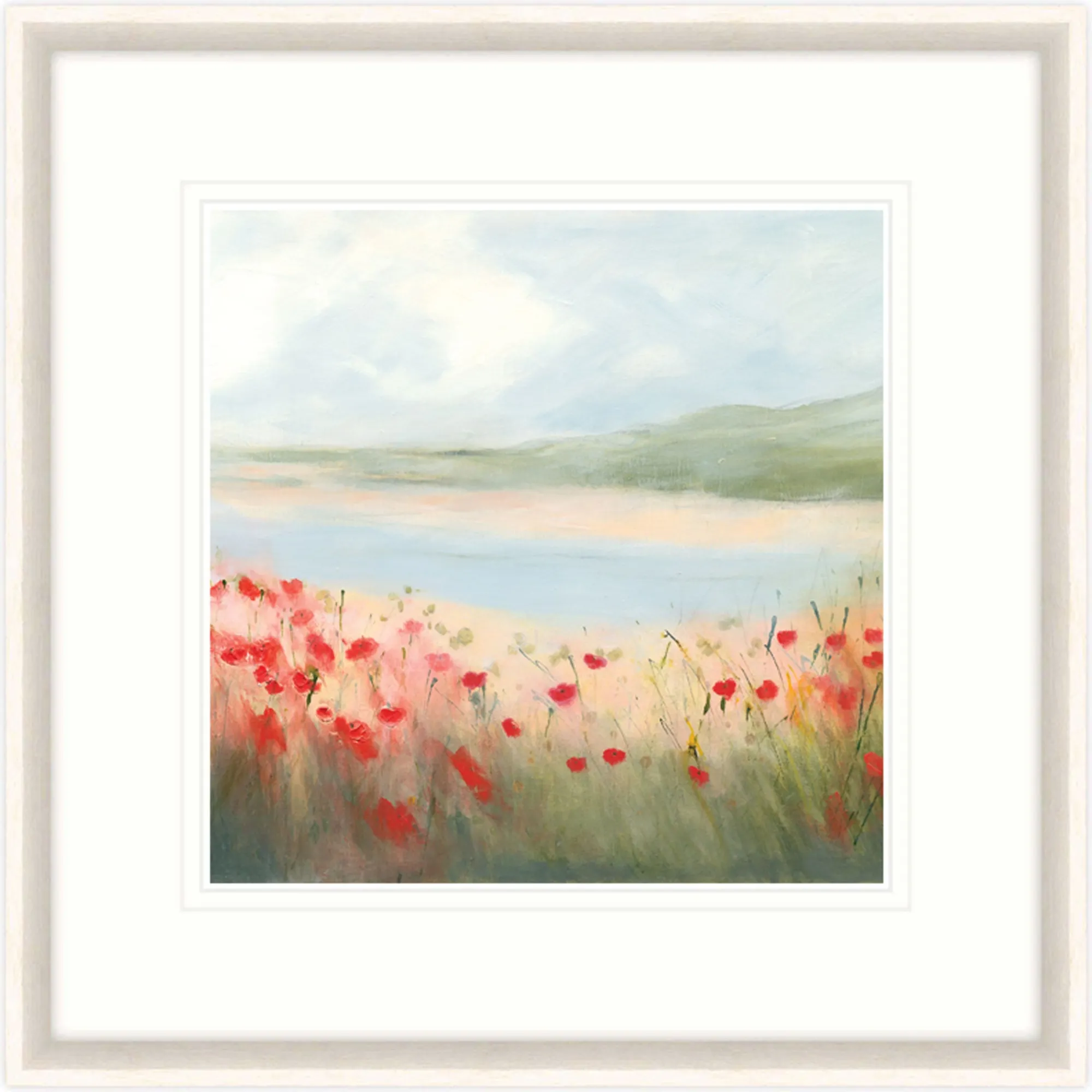 Framed Prints*Whistlefish Poppies By The Estuary Small Framed Print