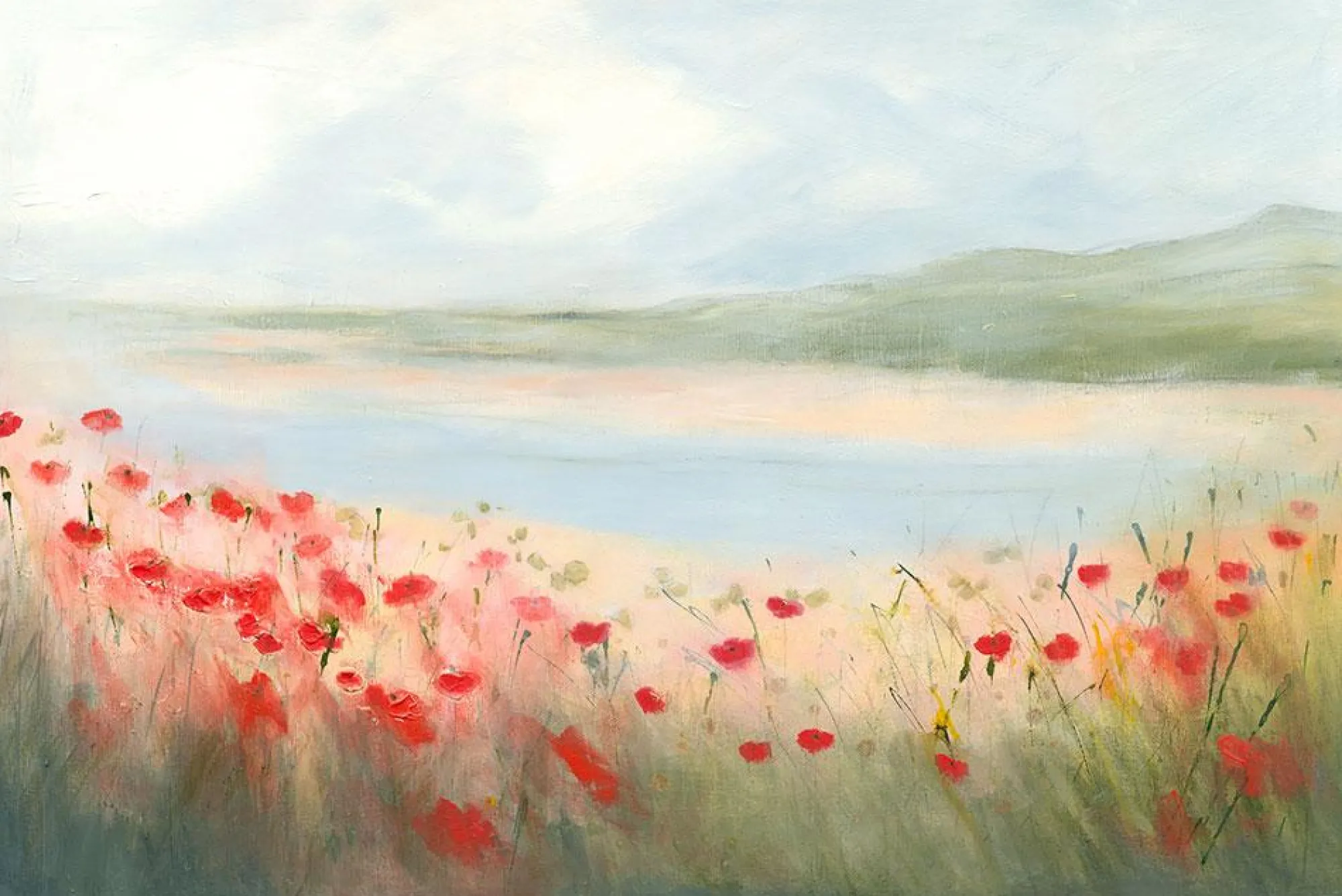 Unframed Prints*Whistlefish Poppies In The Estuary Large Art Print