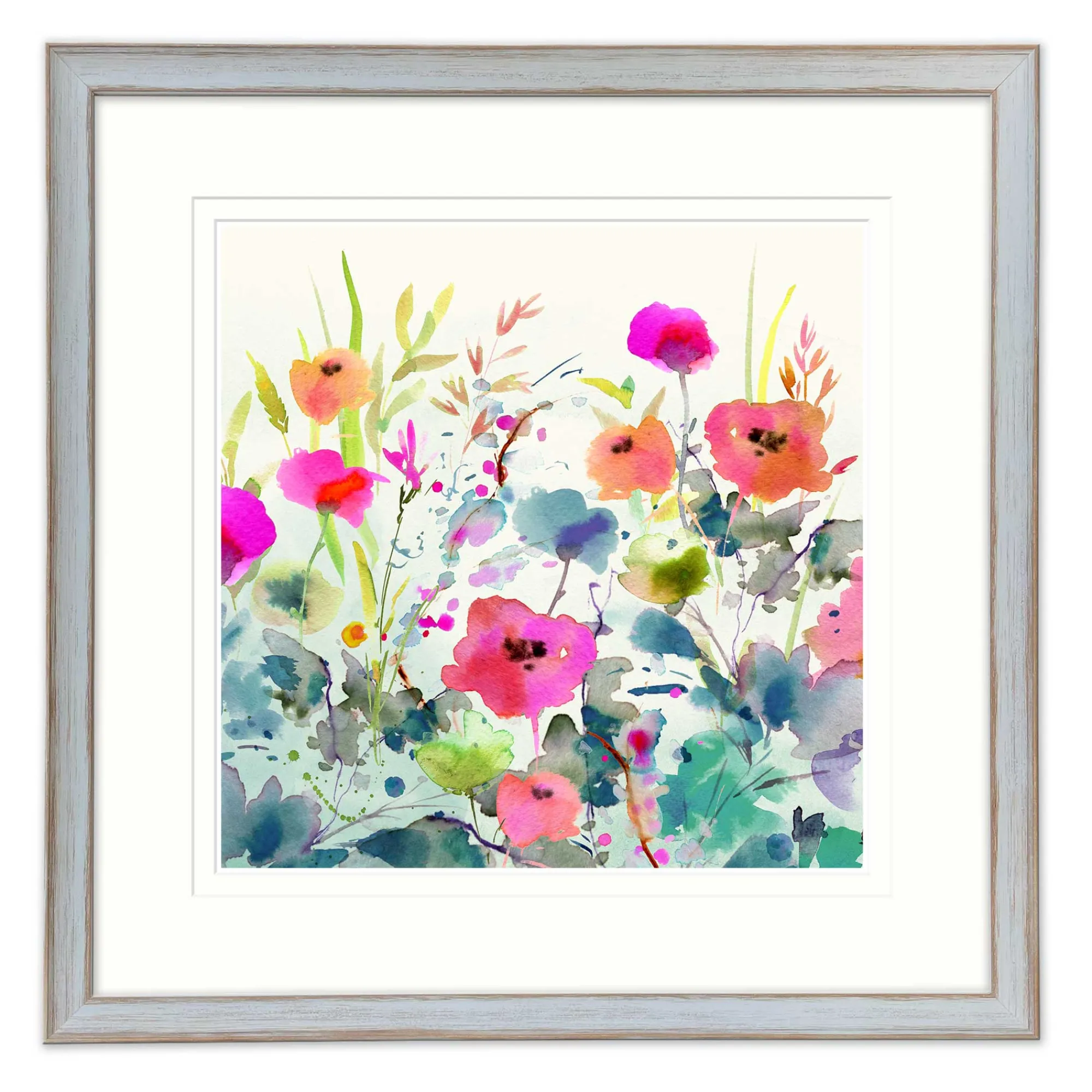 Floral & Flowers|Framed Prints*Whistlefish Poppy & Thyme Large Framed Print