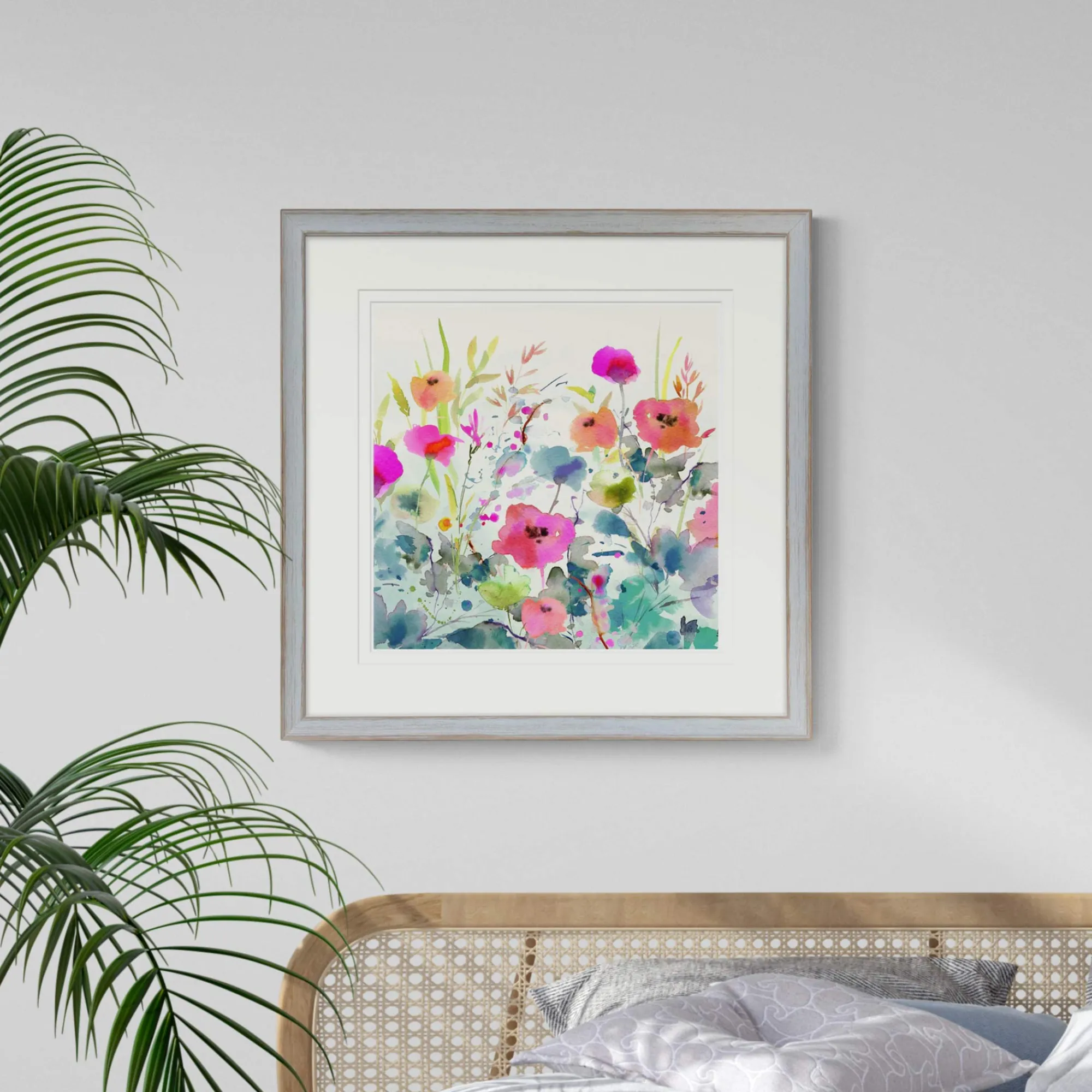 Floral & Flowers|Framed Prints*Whistlefish Poppy & Thyme Large Framed Print