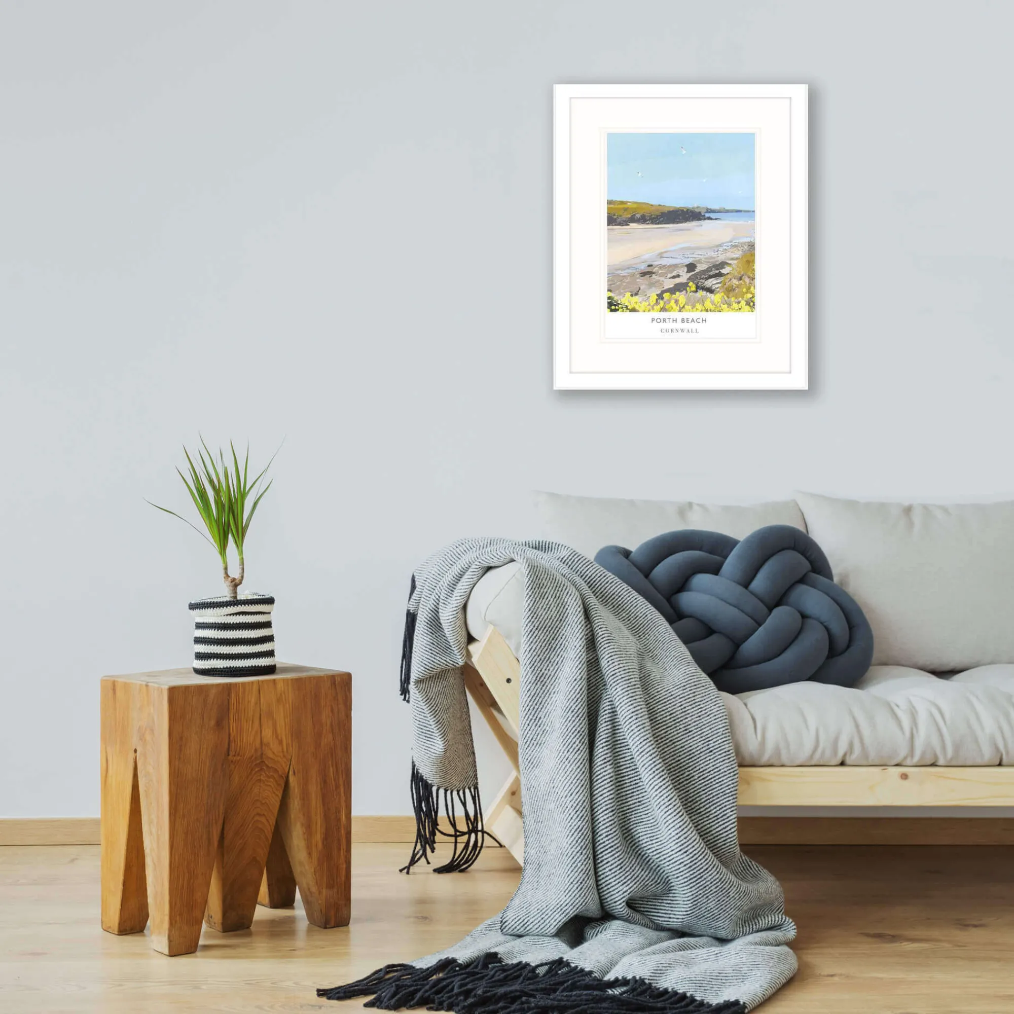 Newquay|Cornwall*Whistlefish Porth Beach Framed Print