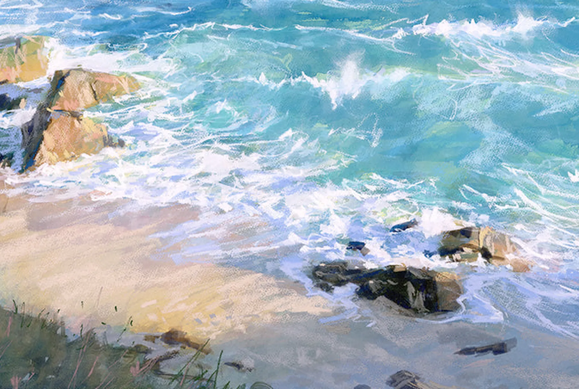 Unframed Prints*Whistlefish PorthChapel Beach Art Print