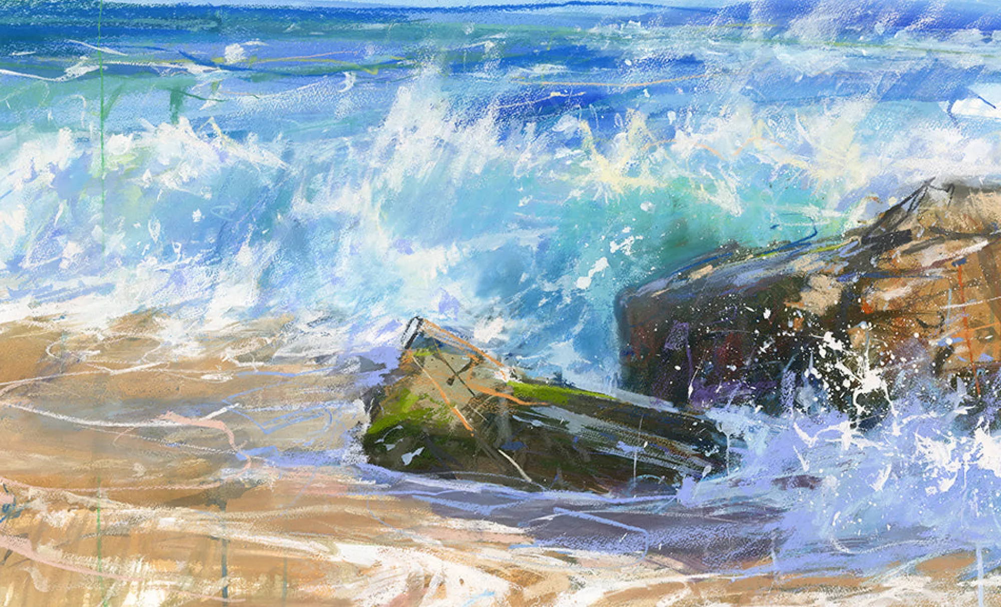 Unframed Prints*Whistlefish Porthchapel Colours Art Print