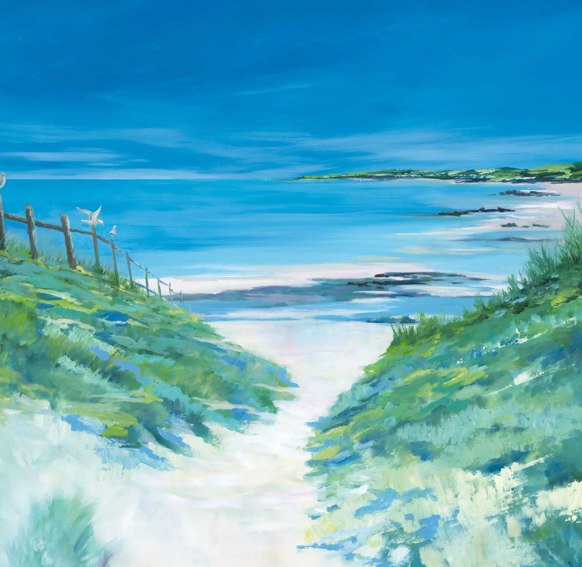 Unframed Prints*Whistlefish Porthcurnick Beach Medium Art Print