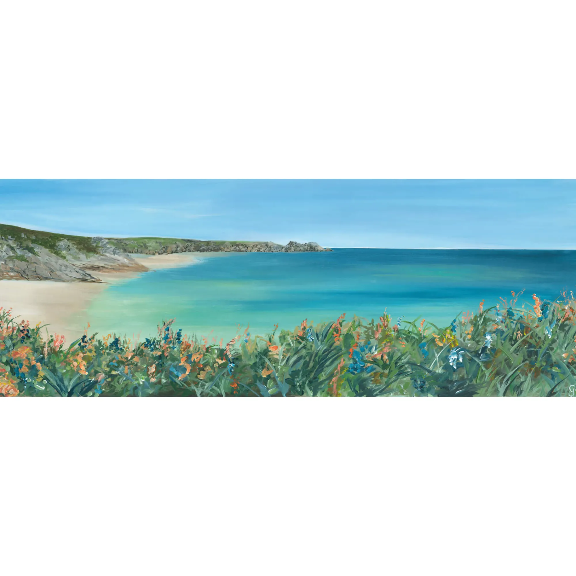 Unframed Prints*Whistlefish Porthcurno Cliffside Art Print