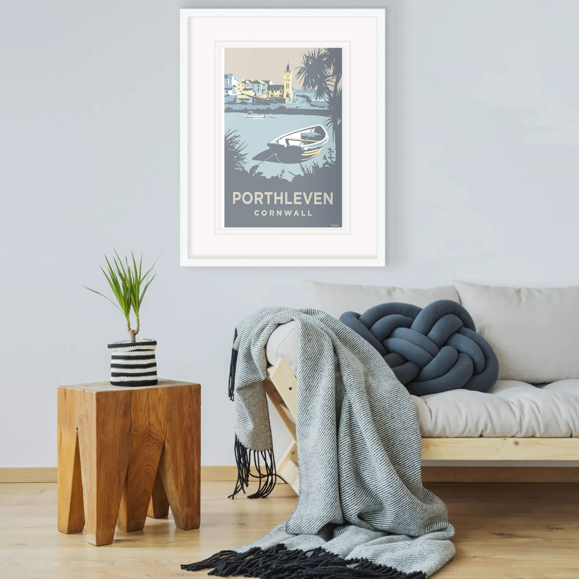 Cornwall|Travel*Whistlefish Porthleven Framed Print