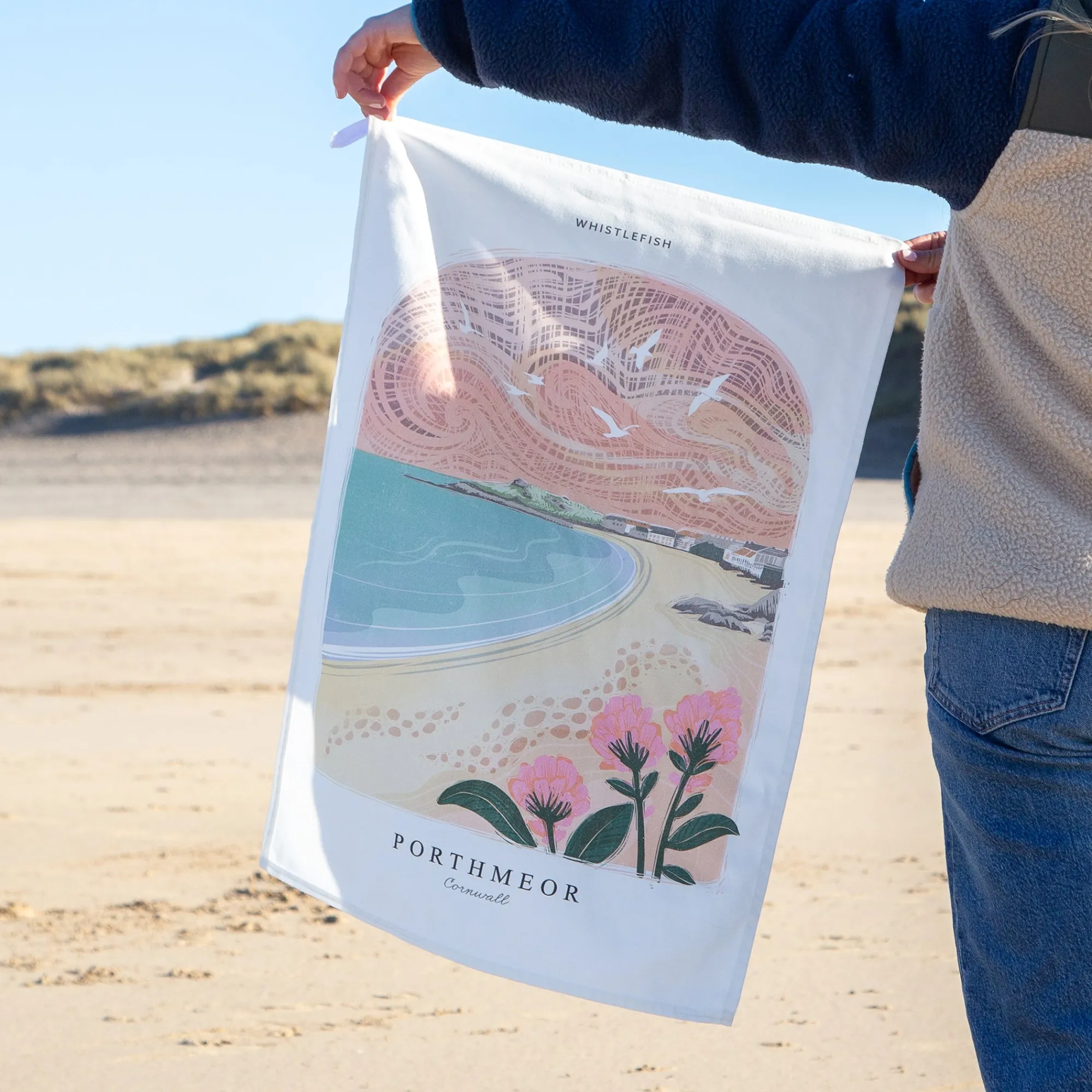 Under £20|Under £10*Whistlefish Porthmeor Arched Lino Tea Towel