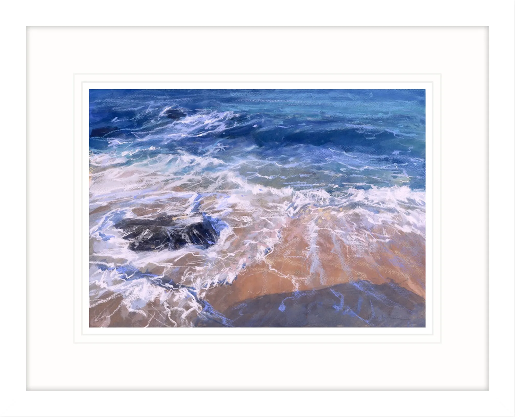 St Ives|Cornwall*Whistlefish Porthmeor Wash Framed Print