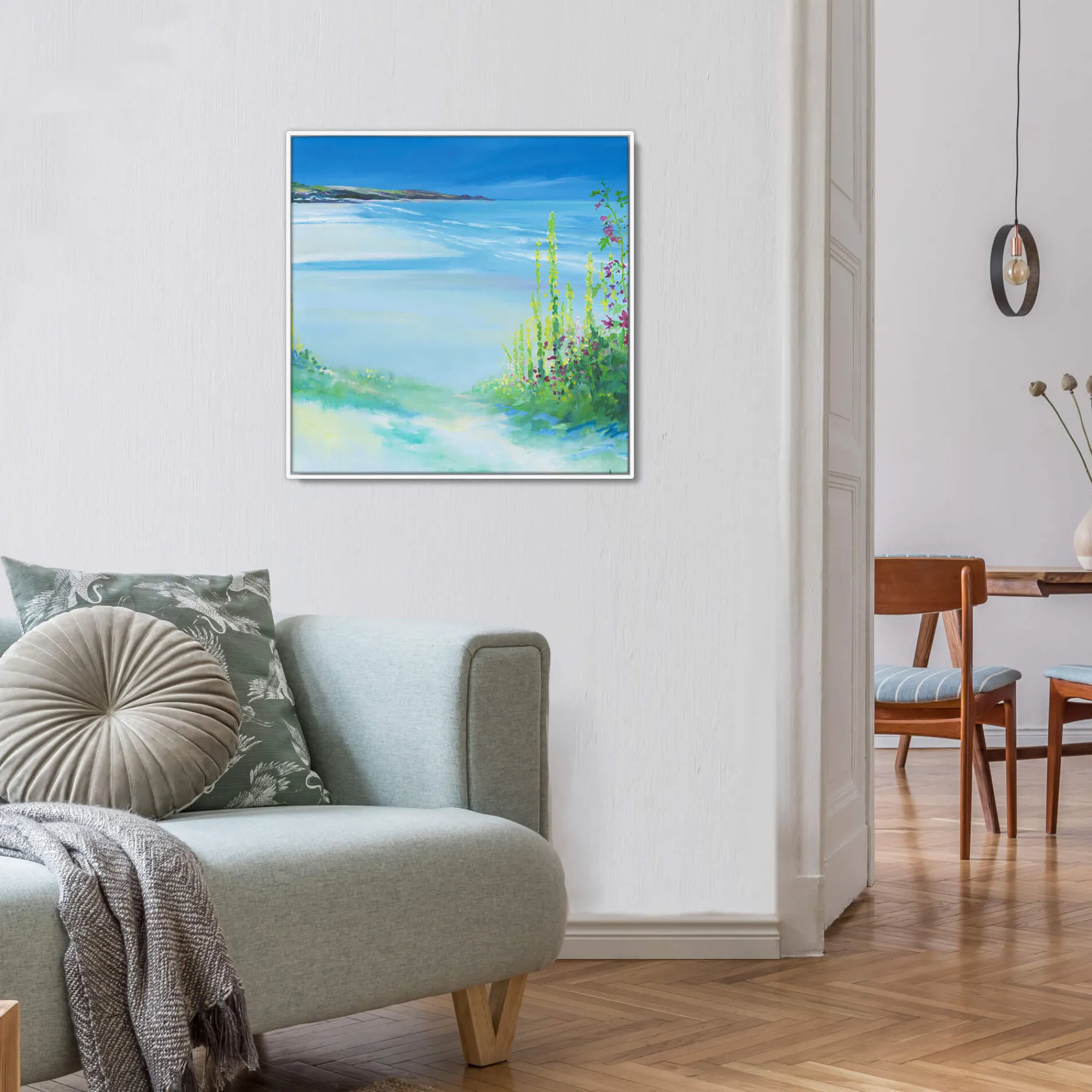 Coastal Scenes|Framed Canvas*Whistlefish Pretty Perranuthnoe Framed Canvas