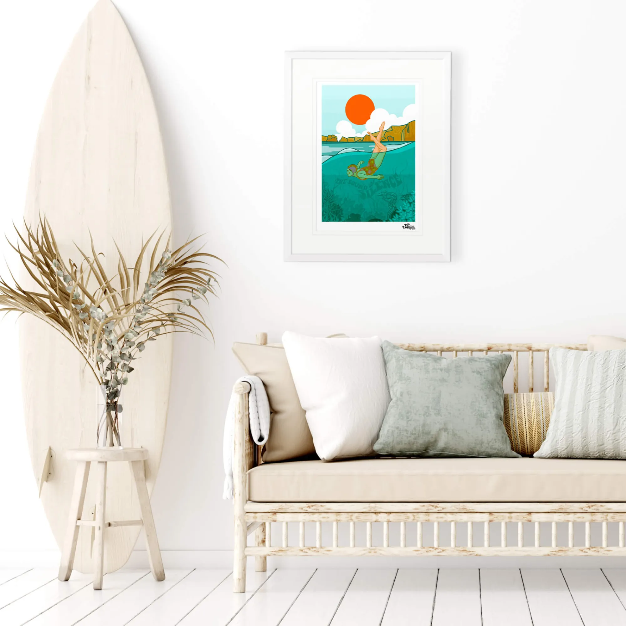 Unframed Prints*Whistlefish Pullandase Pool Art Print
