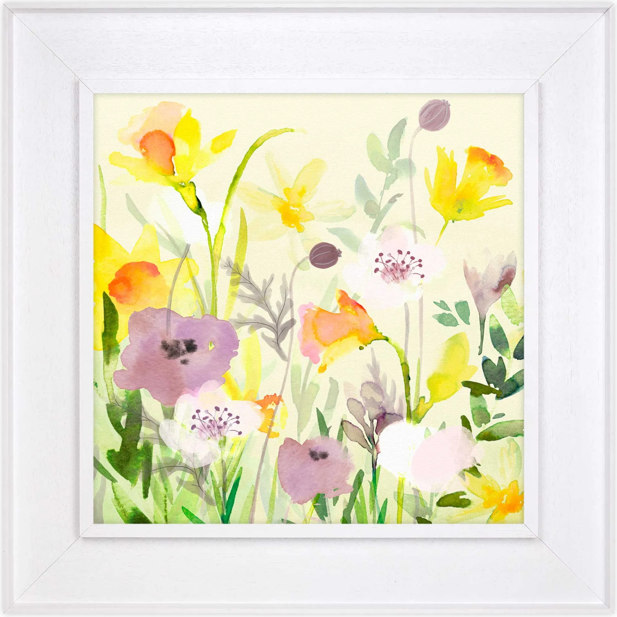 Floral & Flowers|Framed Canvas*Whistlefish Purple Crocus Framed Canvas