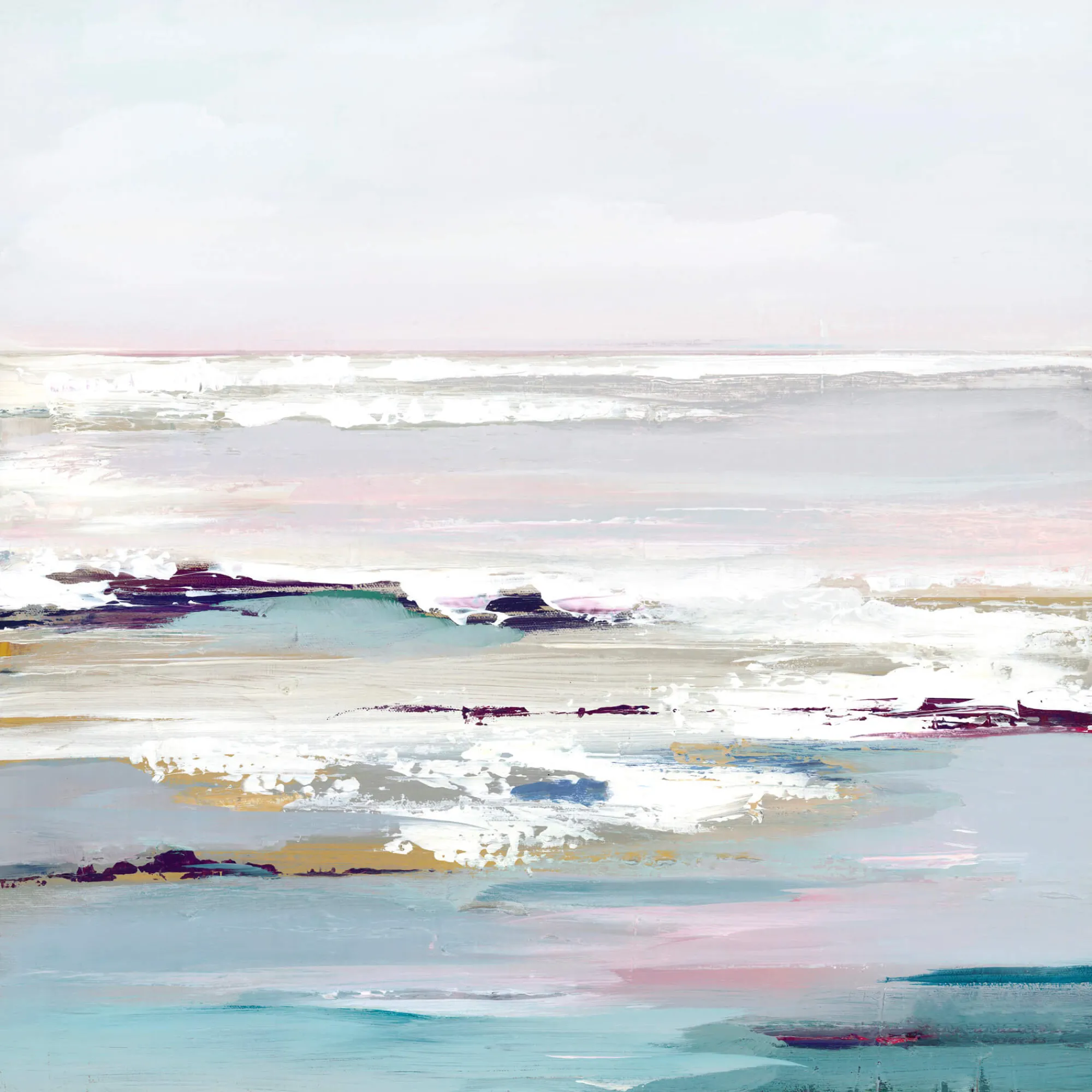 Framed Canvas*Whistlefish Purple Tides Framed Canvas