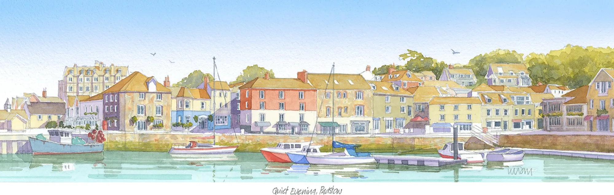 Unframed Prints*Whistlefish Quiet Evening Padstow Art Print