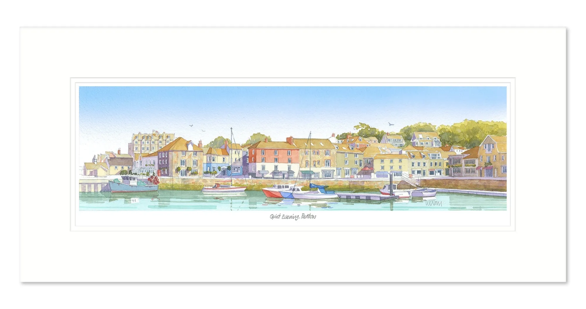 Padstow|Boat & Sailing*Whistlefish Quiet Evening Padstow Mounted Print