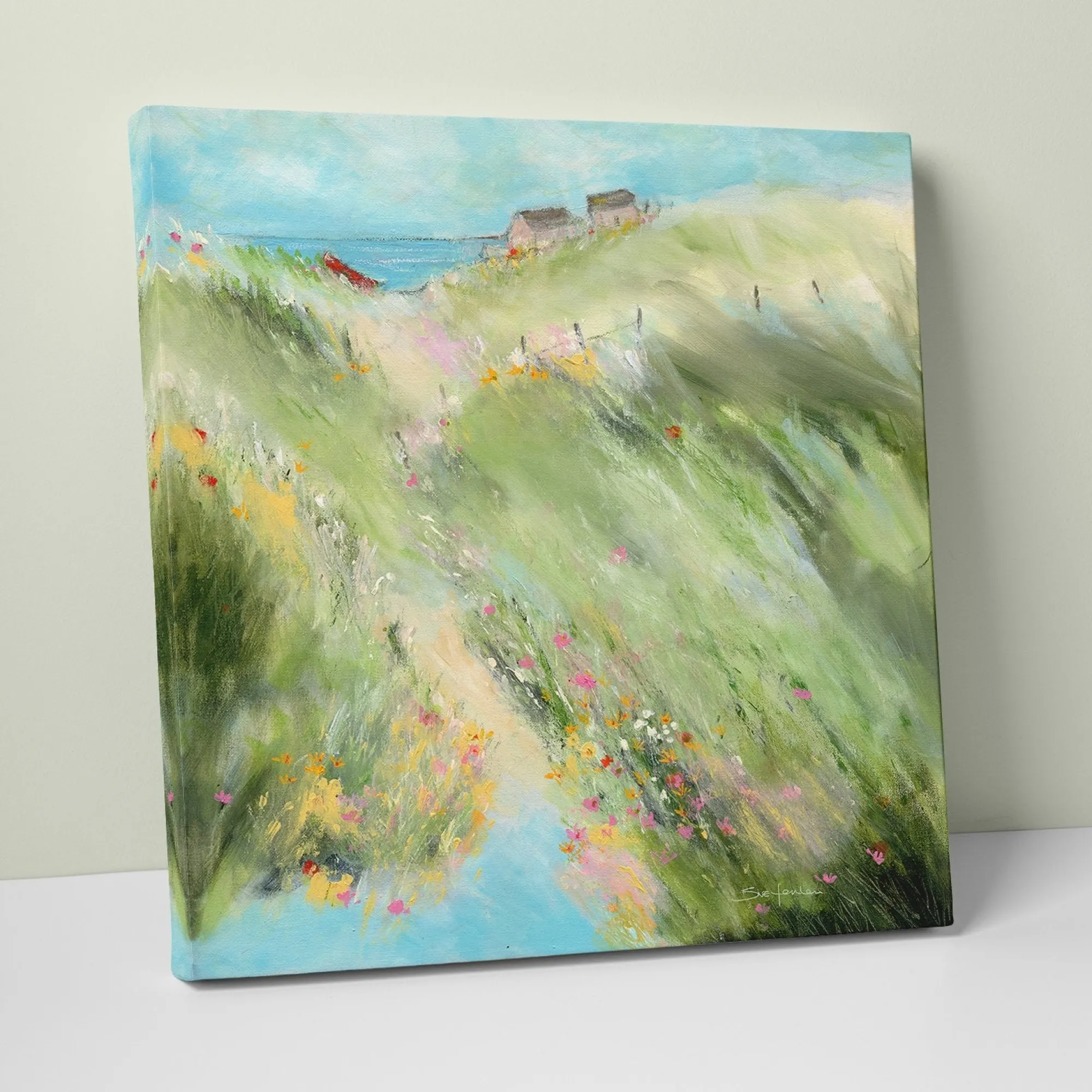 Coastal Scenes|Canvas*Whistlefish Red Boat Canvas