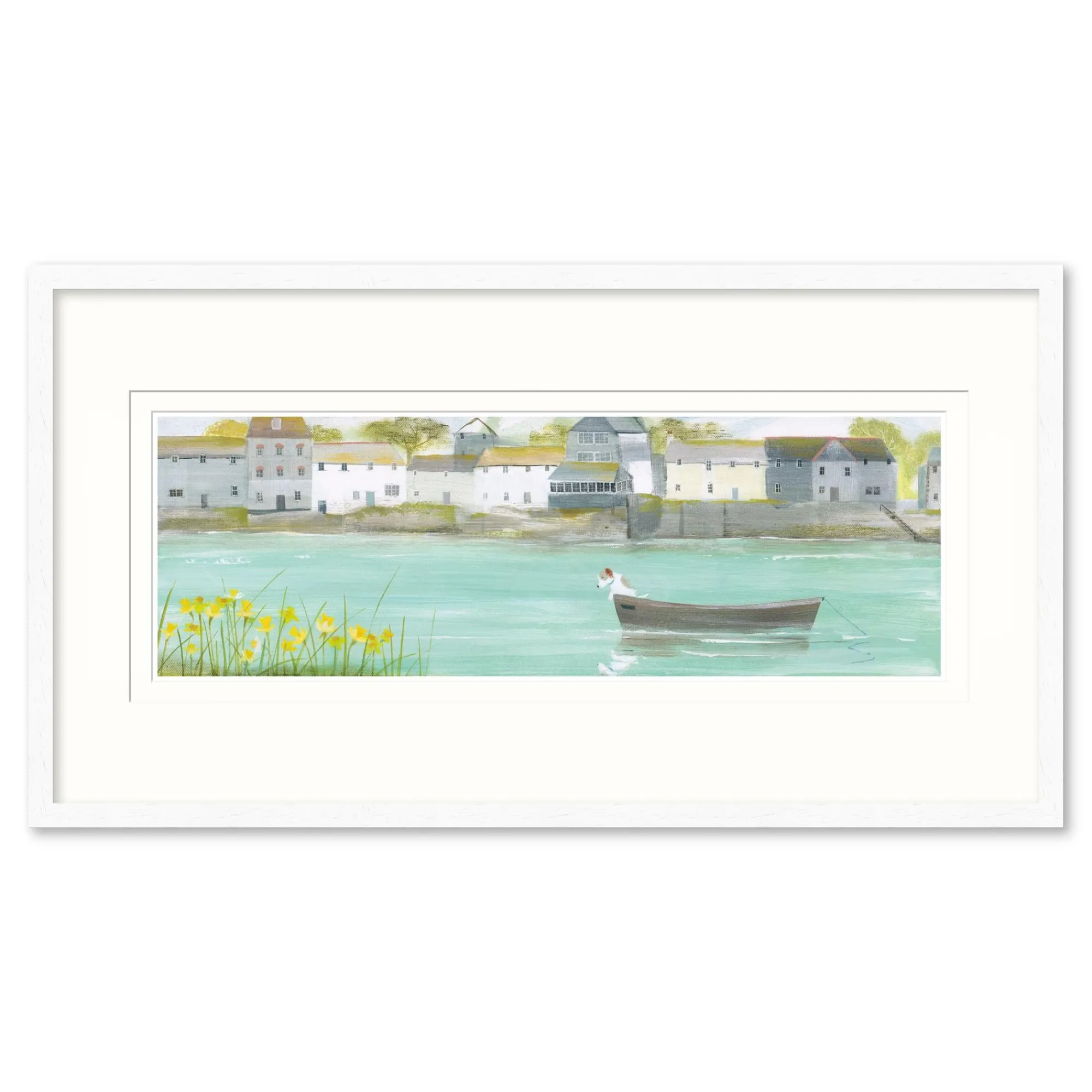 Floral & Flowers|Boat & Sailing*Whistlefish Reflection Framed Print