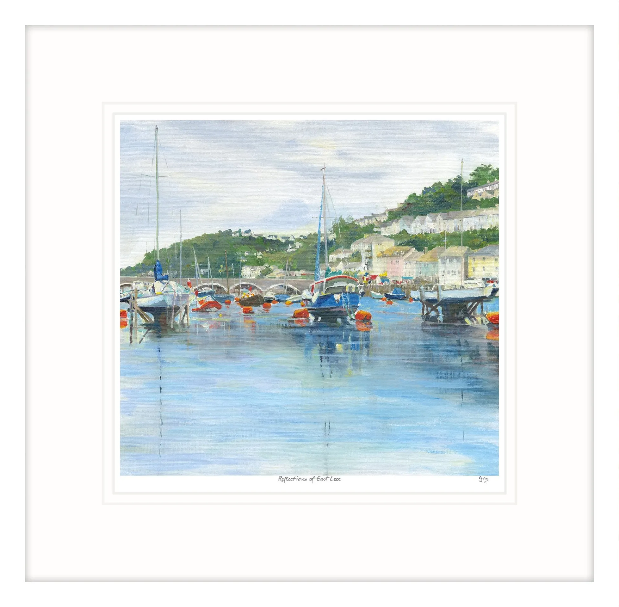 Cornwall|Framed Prints*Whistlefish Reflections Of East, Looe Framed Print