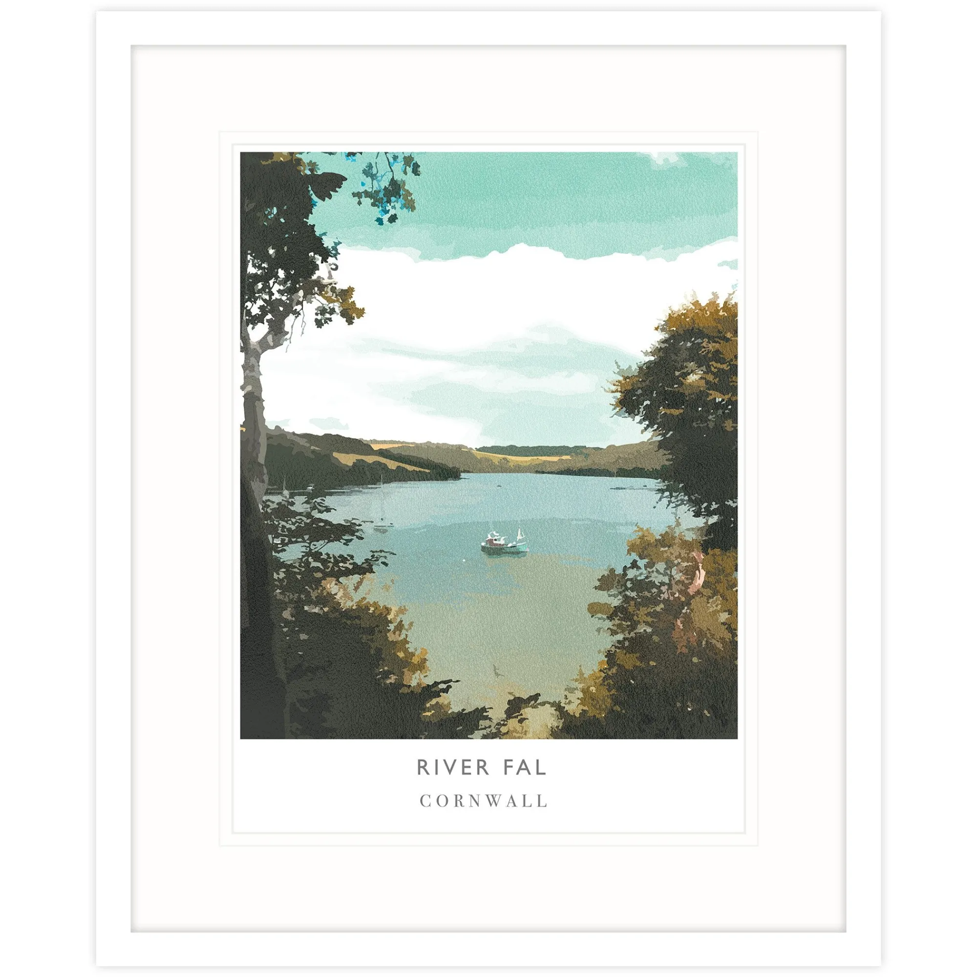 Falmouth|Cornwall*Whistlefish River Fal Framed Print