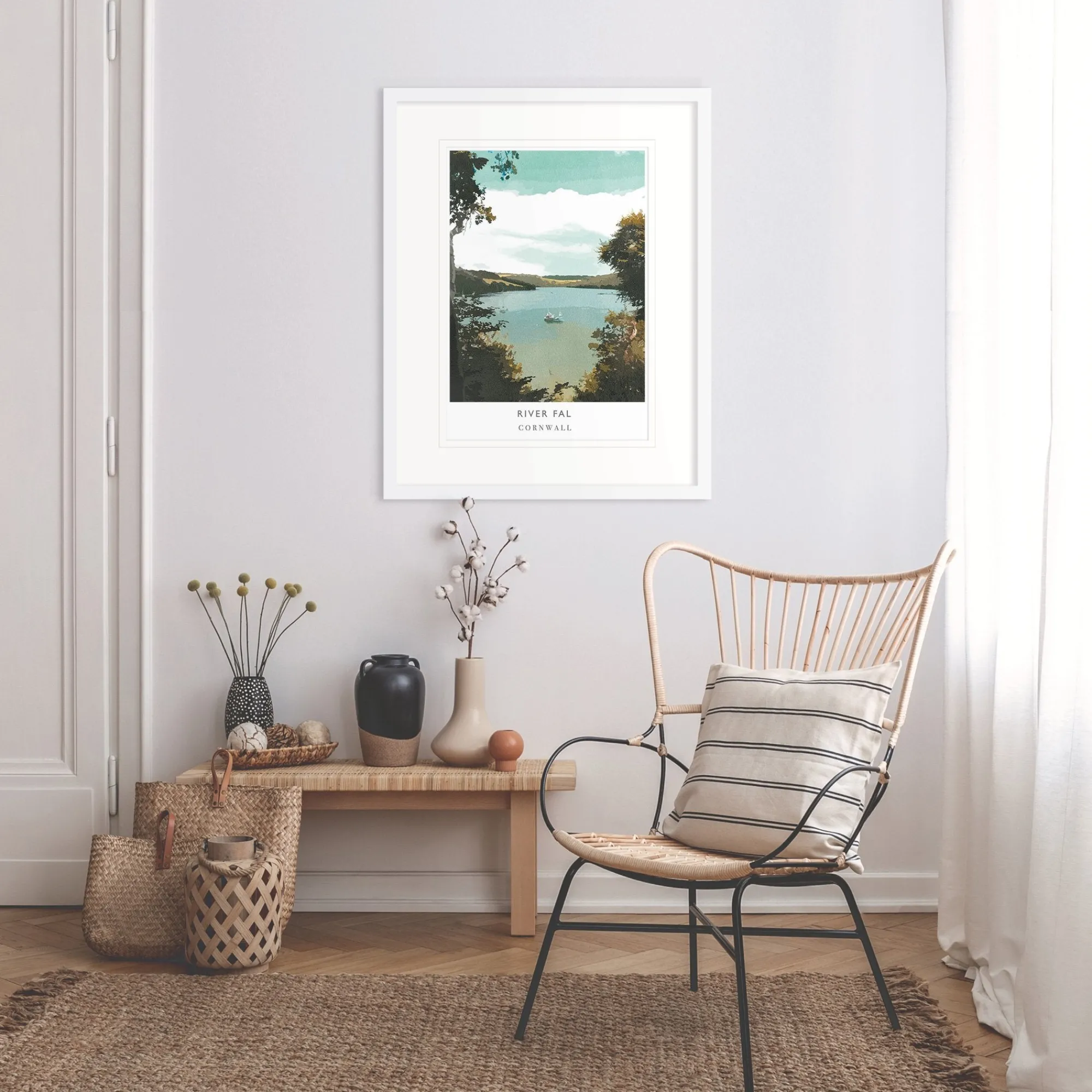 Falmouth|Cornwall*Whistlefish River Fal Framed Print