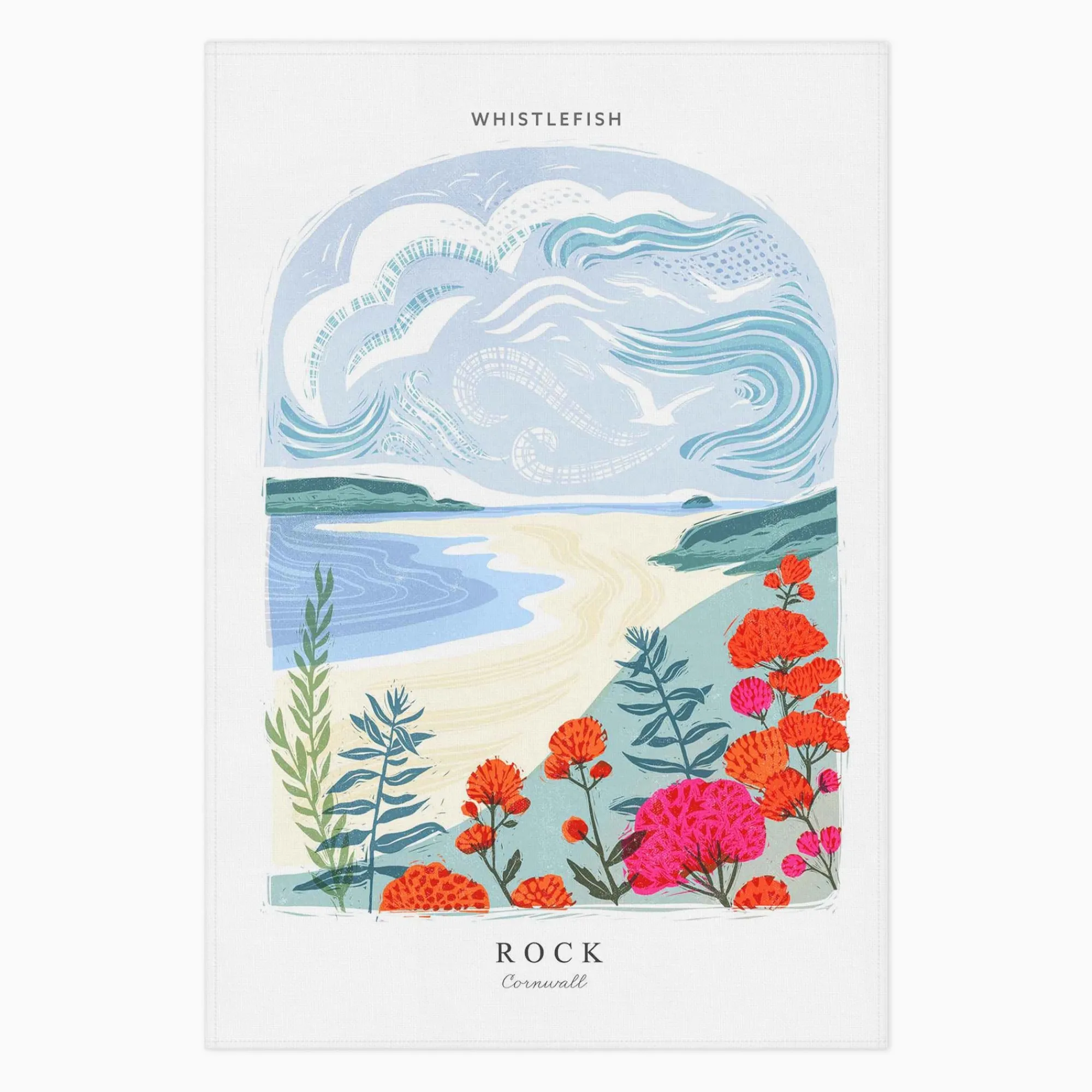 Under £20|Under £10*Whistlefish Rock Arched Lino Tea Towel