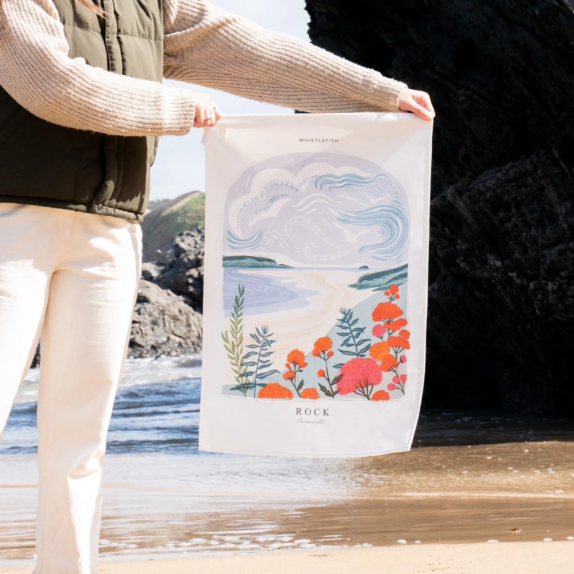 Under £20|Under £10*Whistlefish Rock Arched Lino Tea Towel