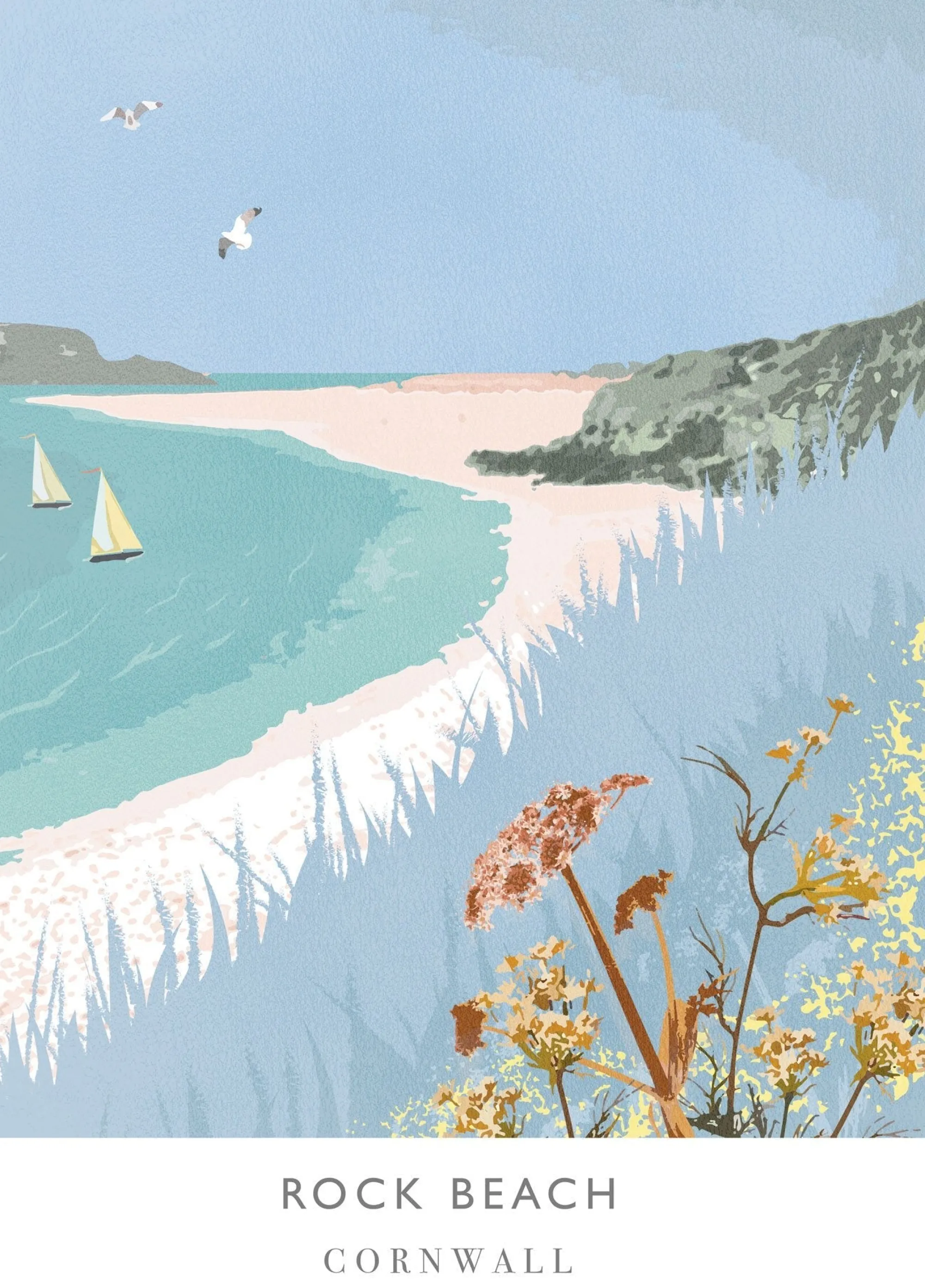 Unframed Prints*Whistlefish Rock Beach Art Print