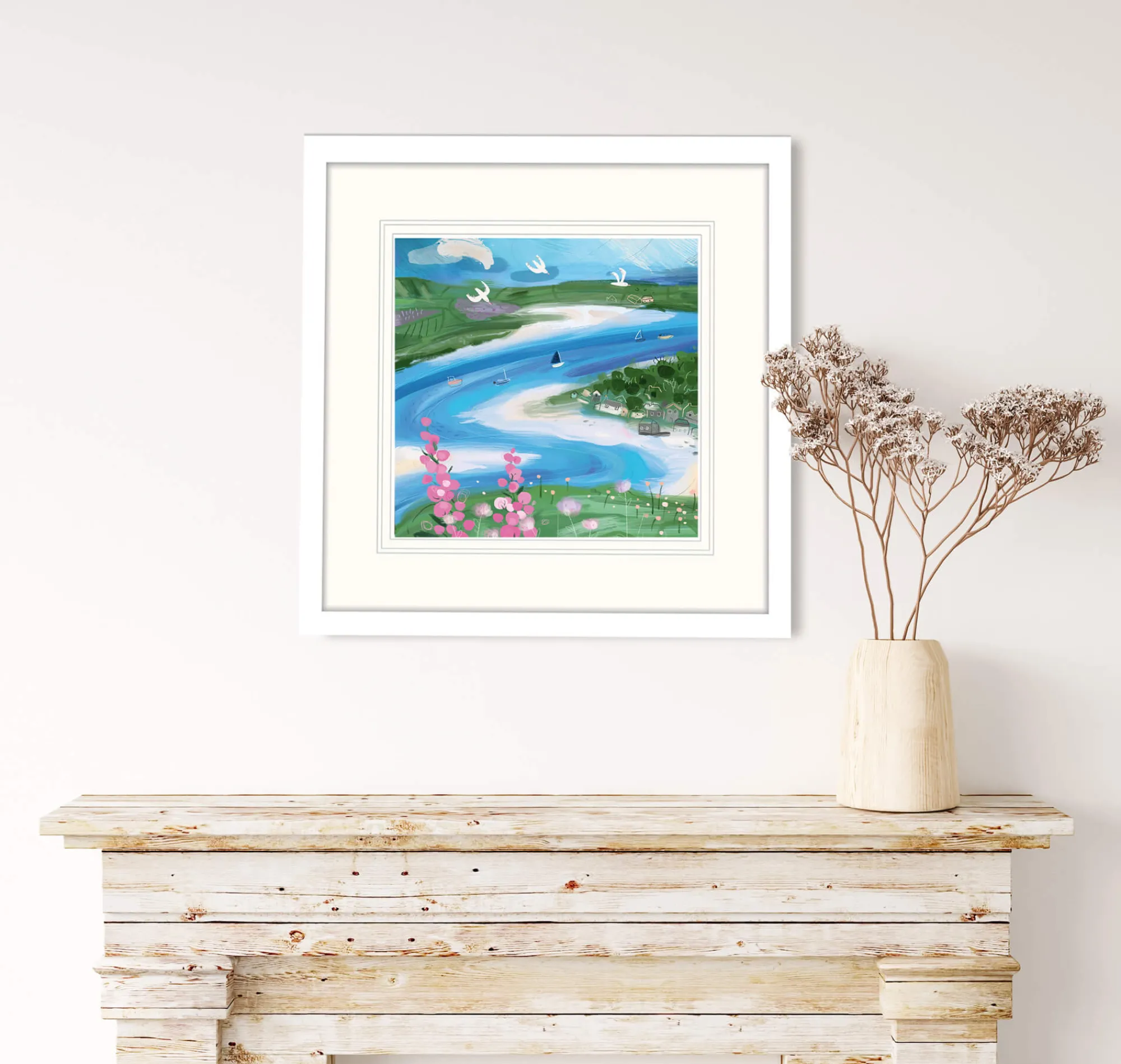 Cornwall|Coastal Scenes*Whistlefish Rock Beach Framed Print