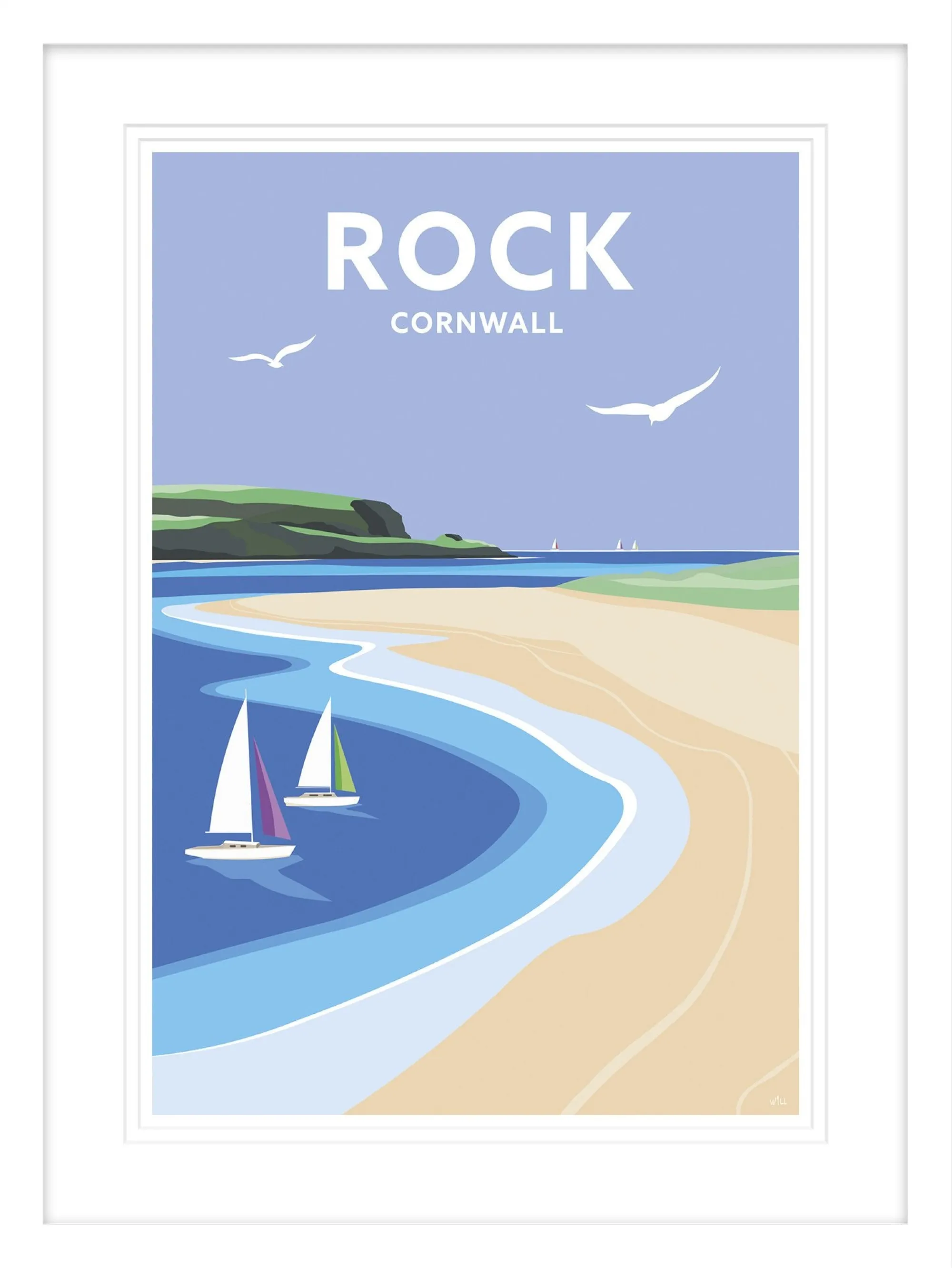 Cornwall|Travel*Whistlefish Rock Cornwall Small Framed Print