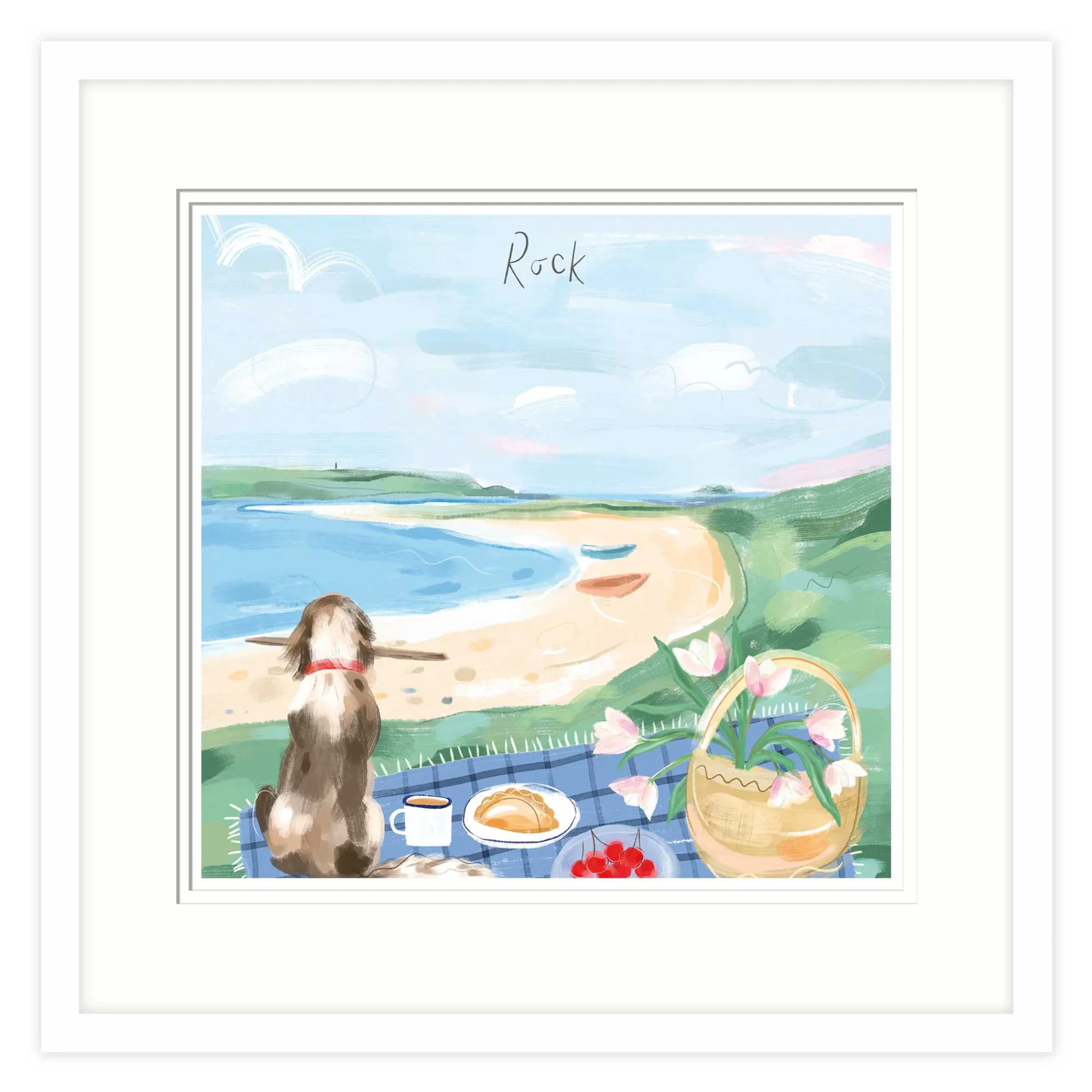 Cornwall|Coastal Scenes*Whistlefish Rock Window View Small Framed Print