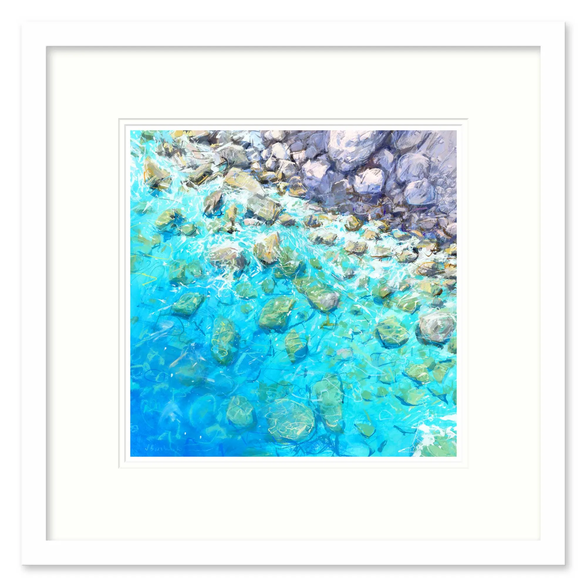 Coastal Scenes|Framed Prints*Whistlefish Rocks At Myrtos Beach Framed Print