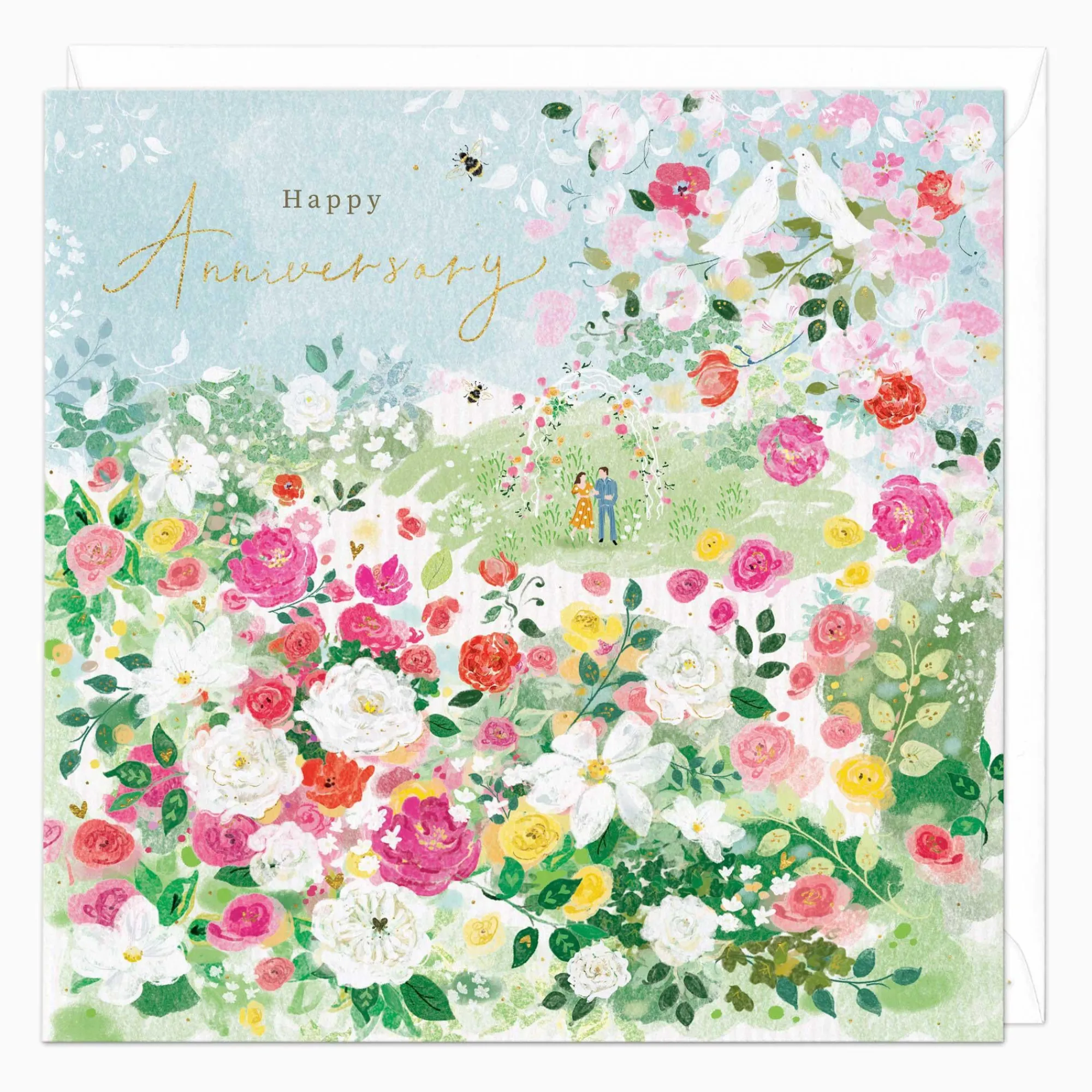 Anniversary*Whistlefish Rose Garden Anniversary Card