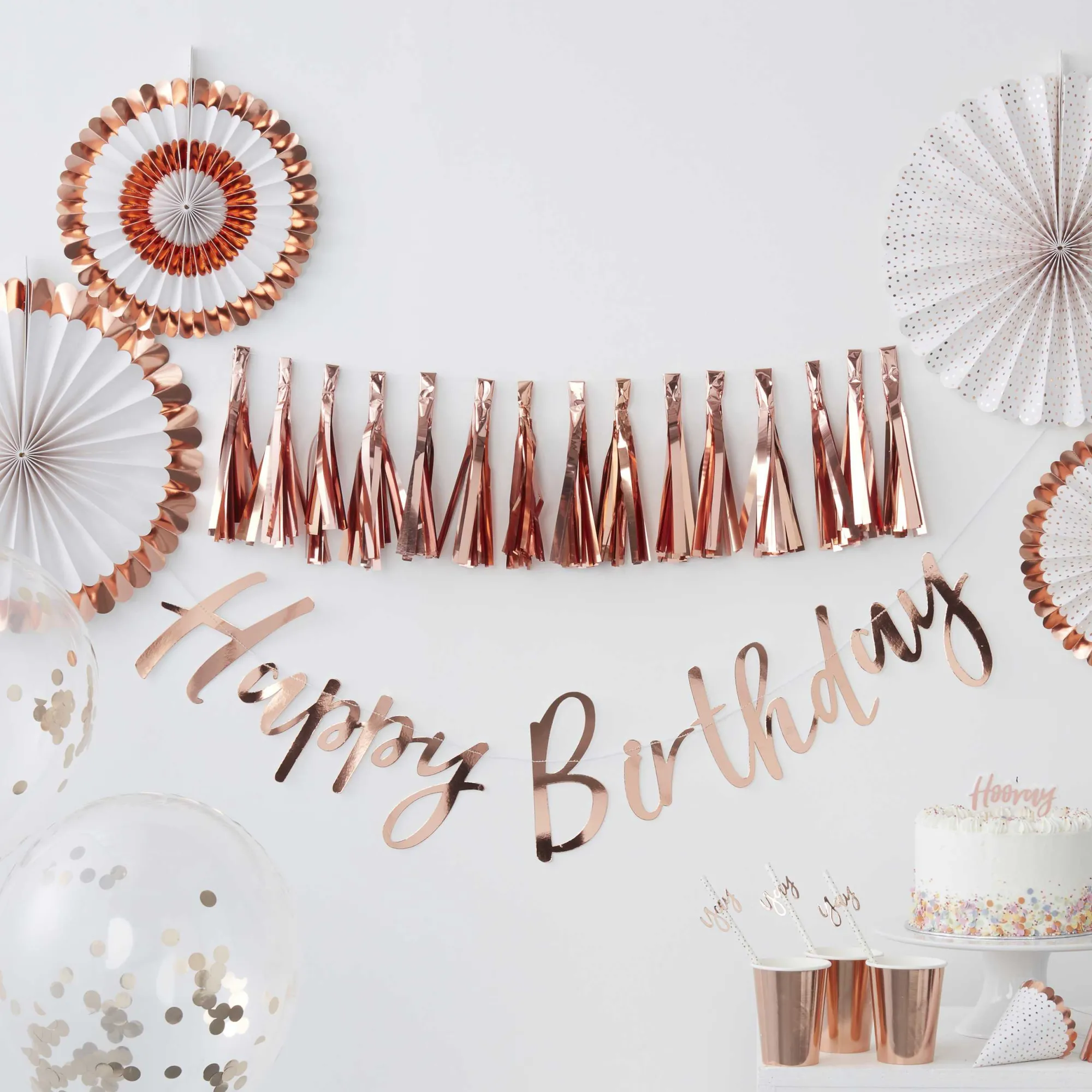 Paper Plates|Birthday*Whistlefish Rose Gold Paper Plates