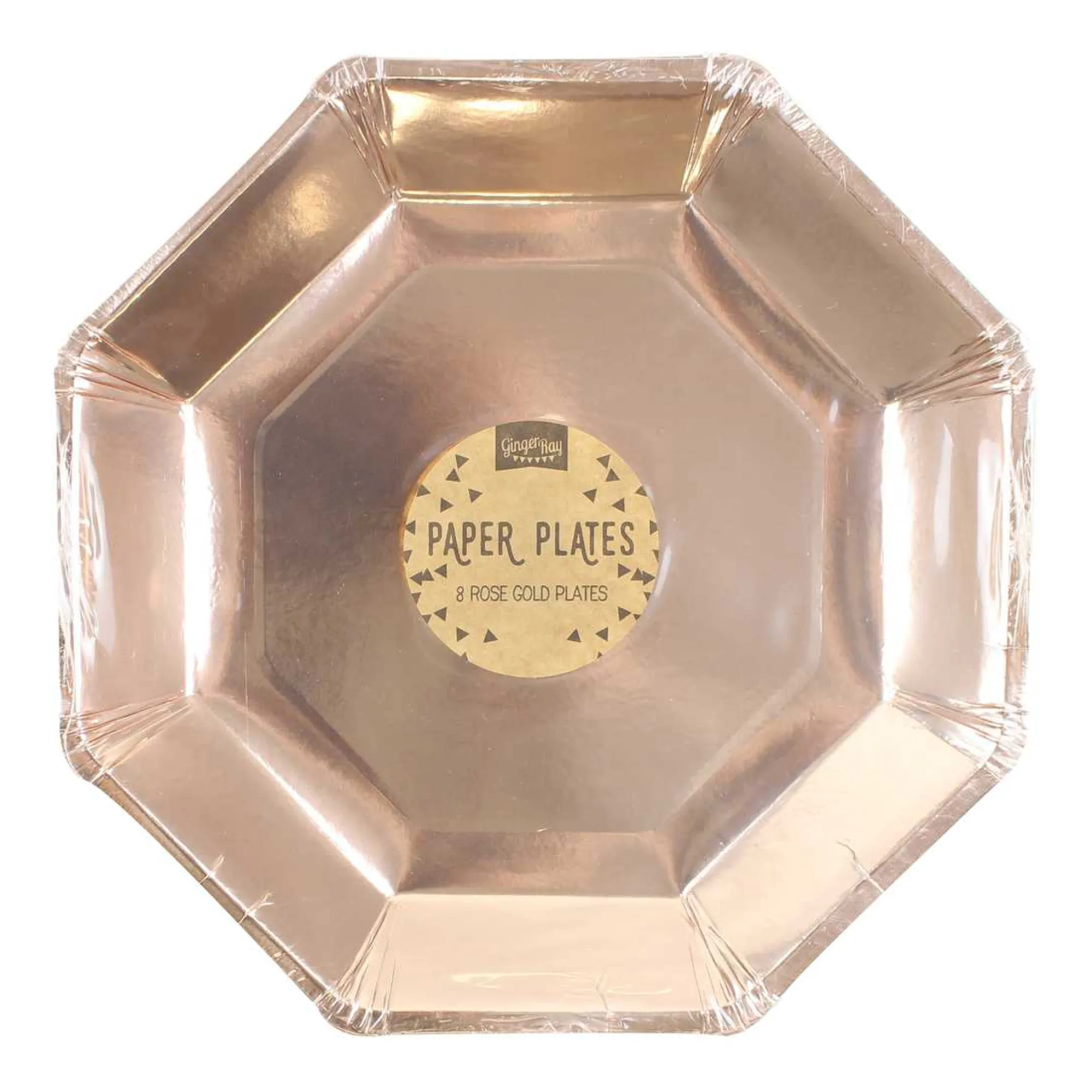 Paper Plates|Birthday*Whistlefish Rose Gold Paper Plates