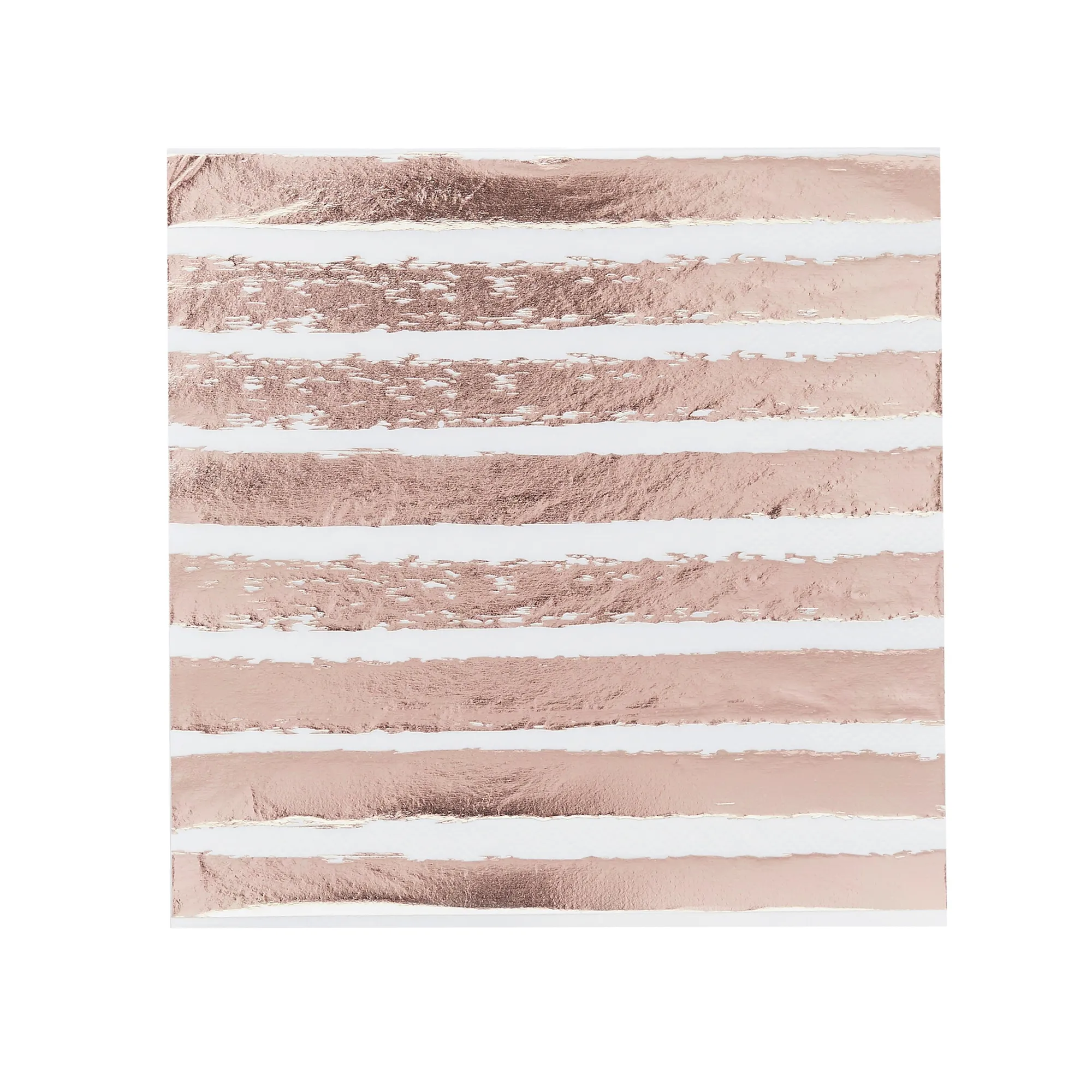 Napkins|Birthday*Whistlefish Rose Gold Striped Napkins