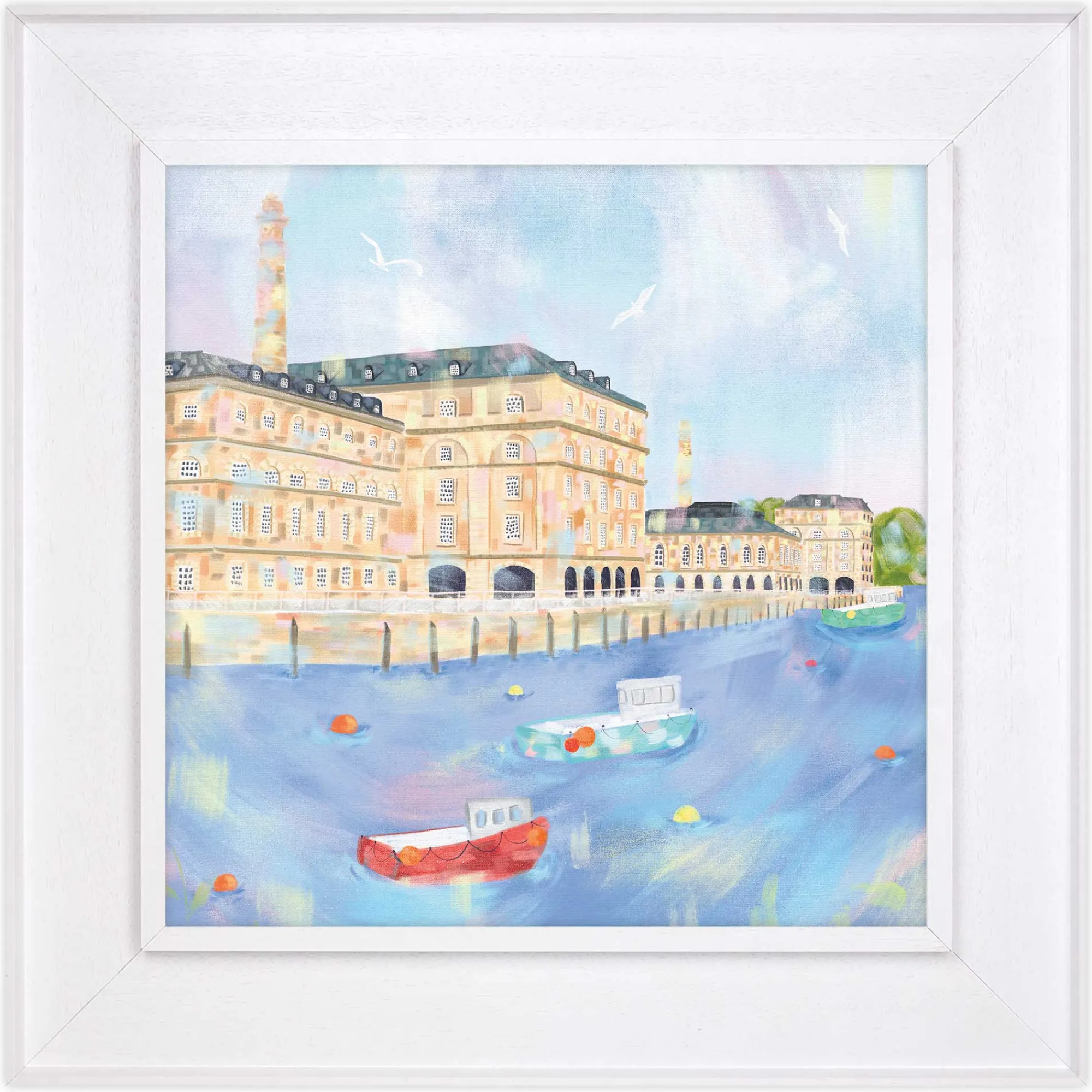 Framed Canvas*Whistlefish Royal William Yard Tray Framed Canvas