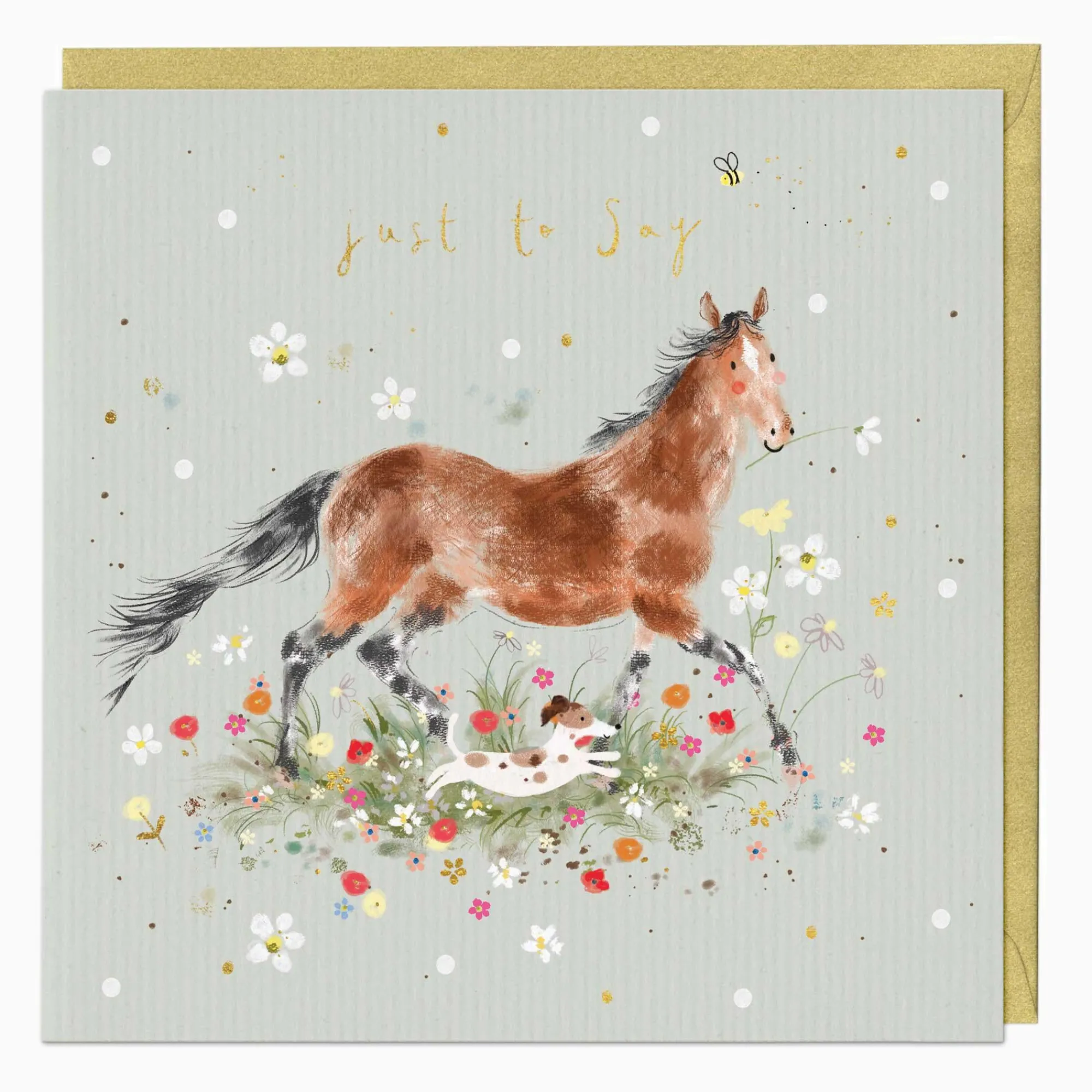 Just To Say*Whistlefish Running Through The Meadow Card