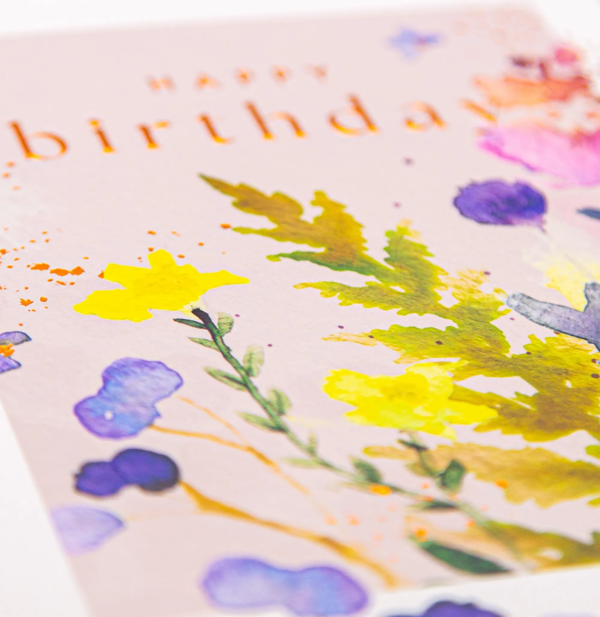 Birthday*Whistlefish Rustic Florals Autumn Birthday Card