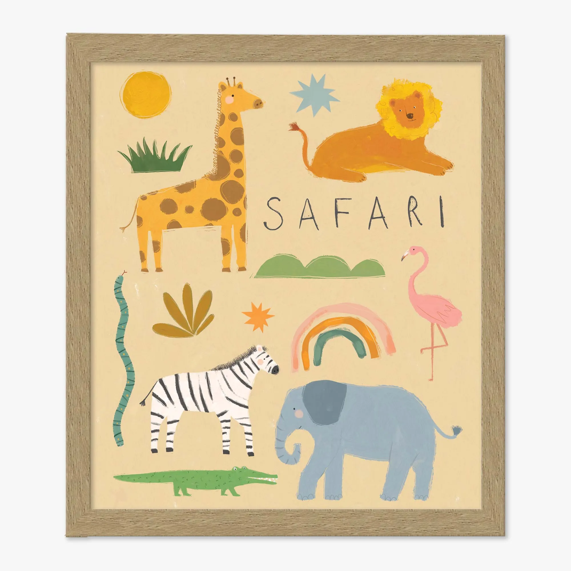 Wild Wonders|Animal*Whistlefish Safari Adventure Small Framed Print