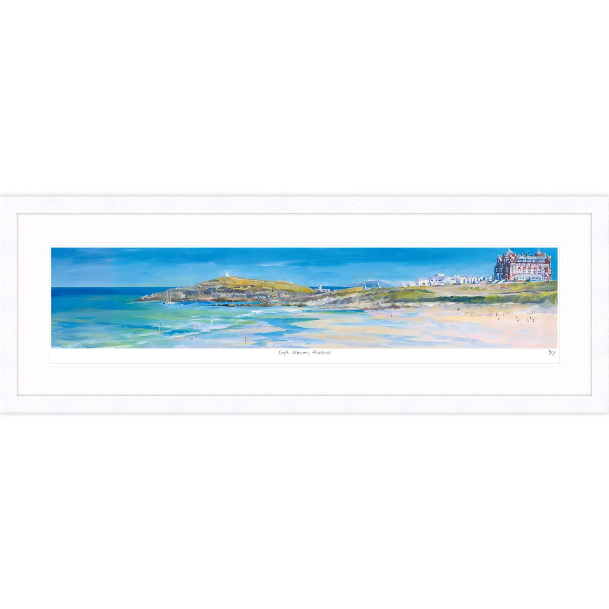 Coastal Scenes|Framed Prints*Whistlefish Safe Shores, Fistral Framed Print