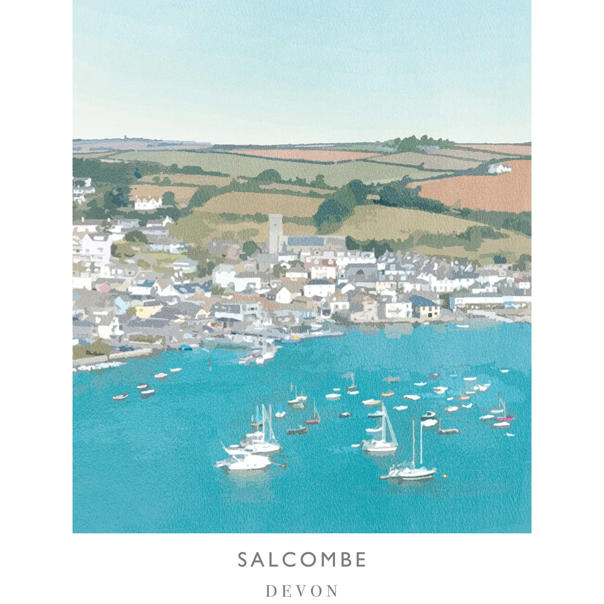 Unframed Prints*Whistlefish Salcombe Art Print