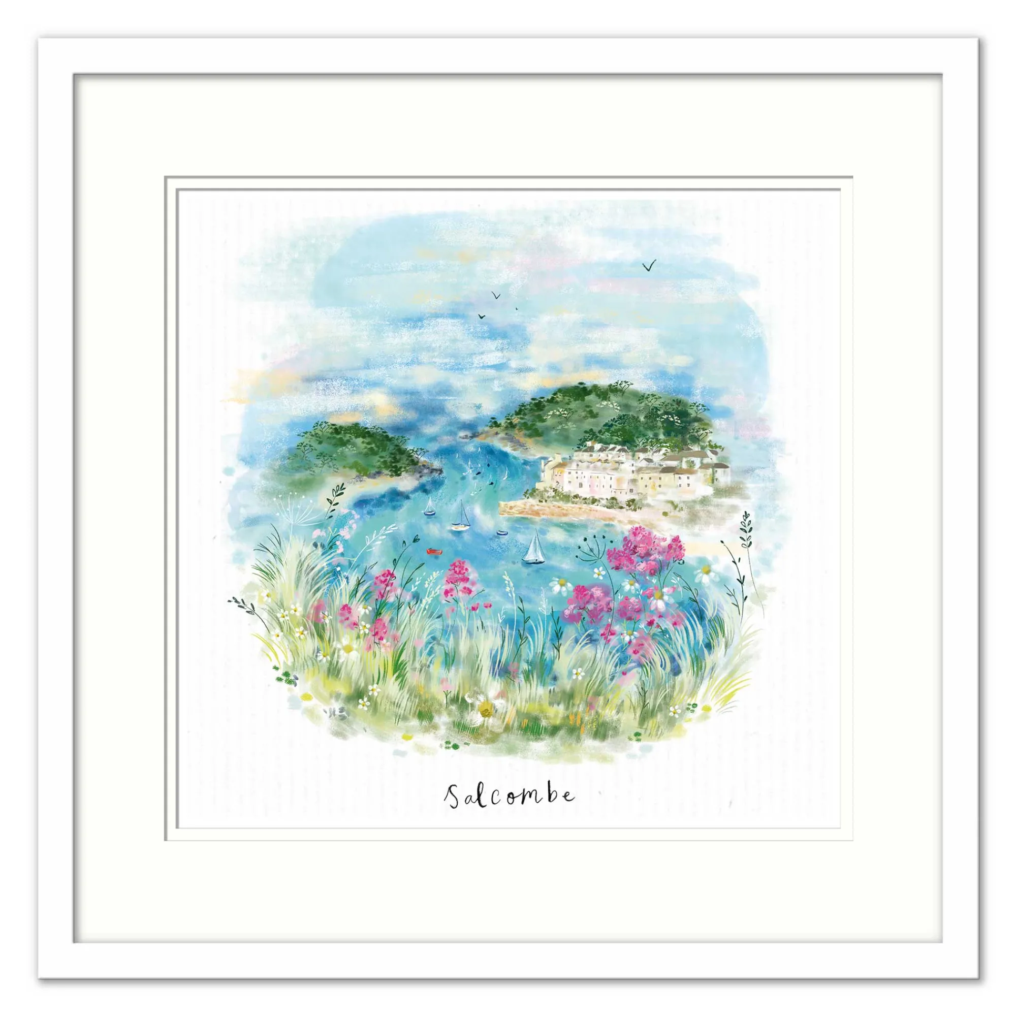 Salcombe|Devon*Whistlefish Salcombe Dream View Small Framed Print