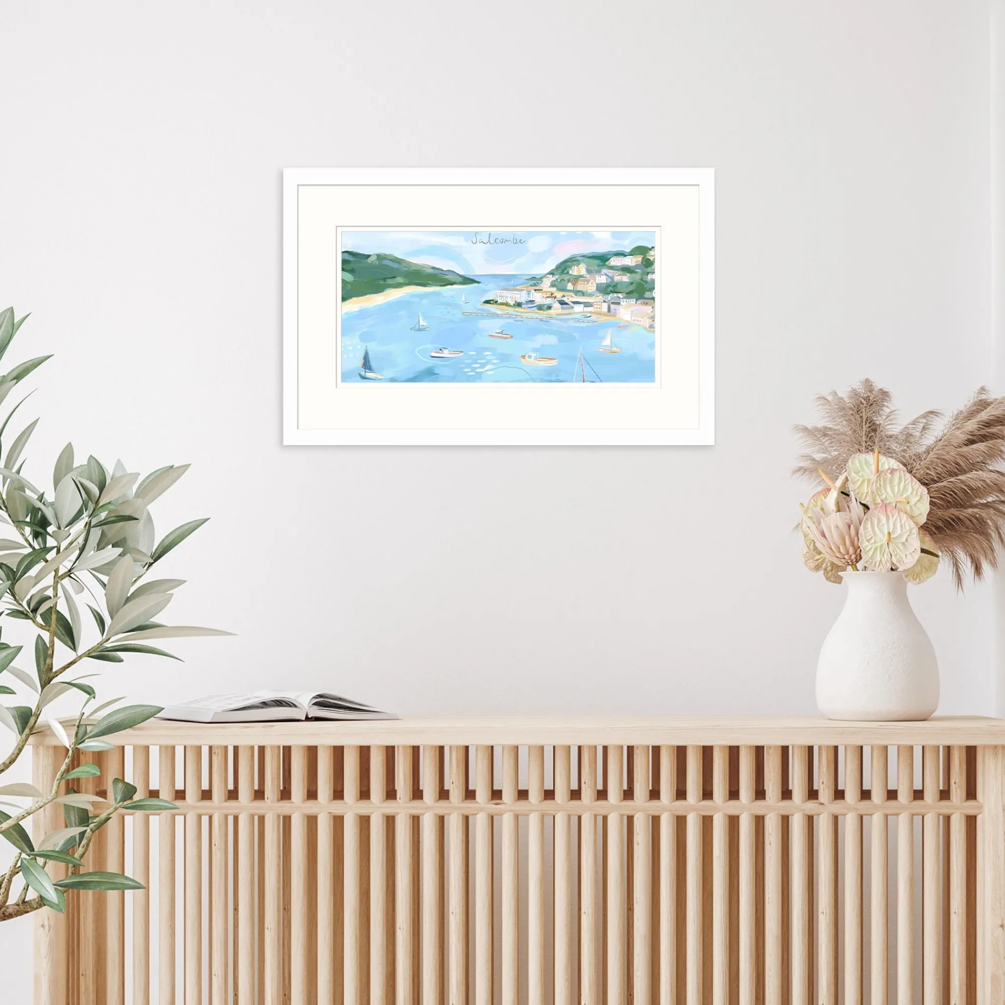Salcombe|Devon*Whistlefish Salcombe Landscape Small Framed Print